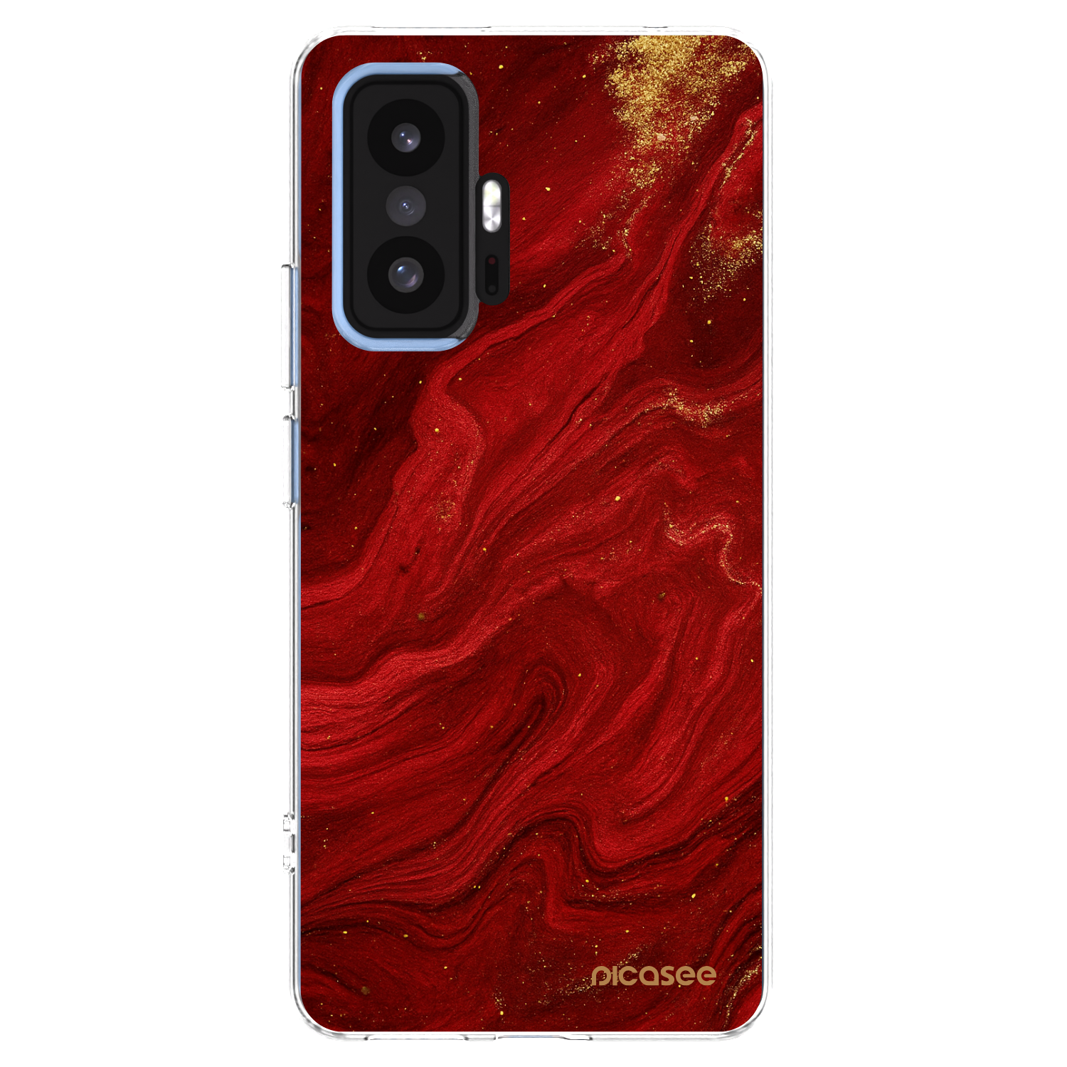 Picasee silikónový prehľadný obal pre Xiaomi 11T - Red