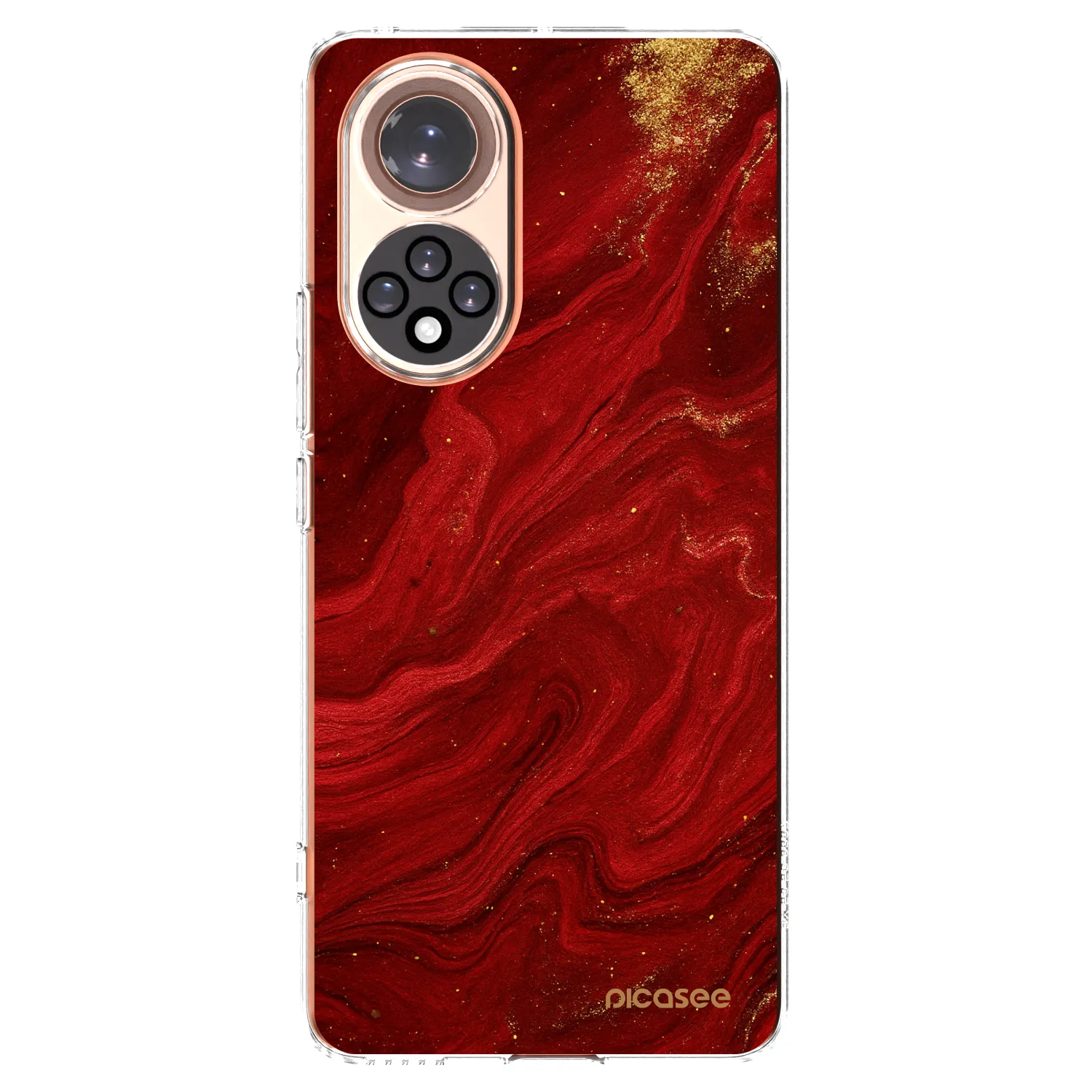 Picasee silikónový prehľadný obal pre Honor 50 5G - Red