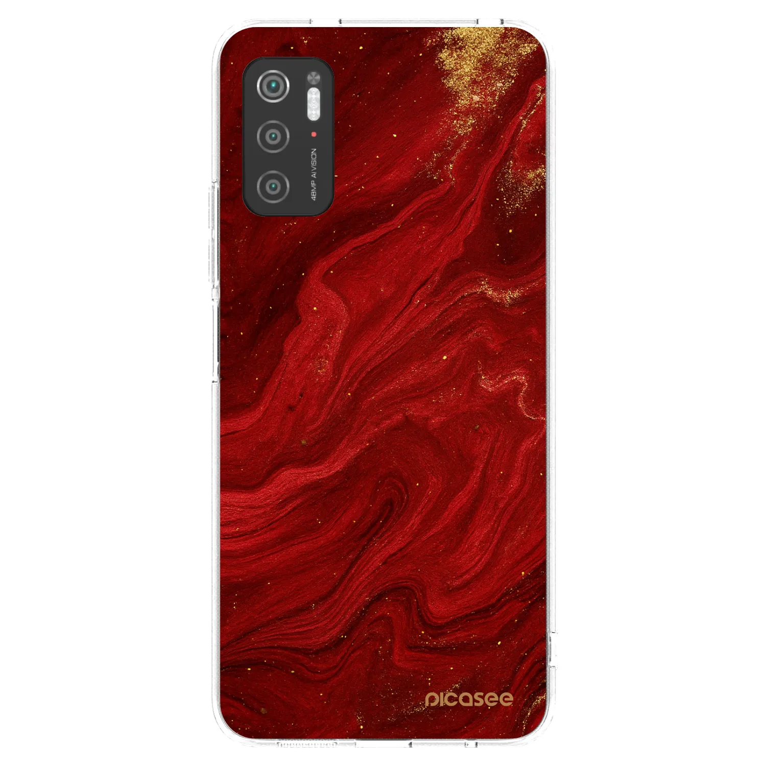 Picasee silikónový prehľadný obal pre Xiaomi Poco M3 Pro 5G - Red