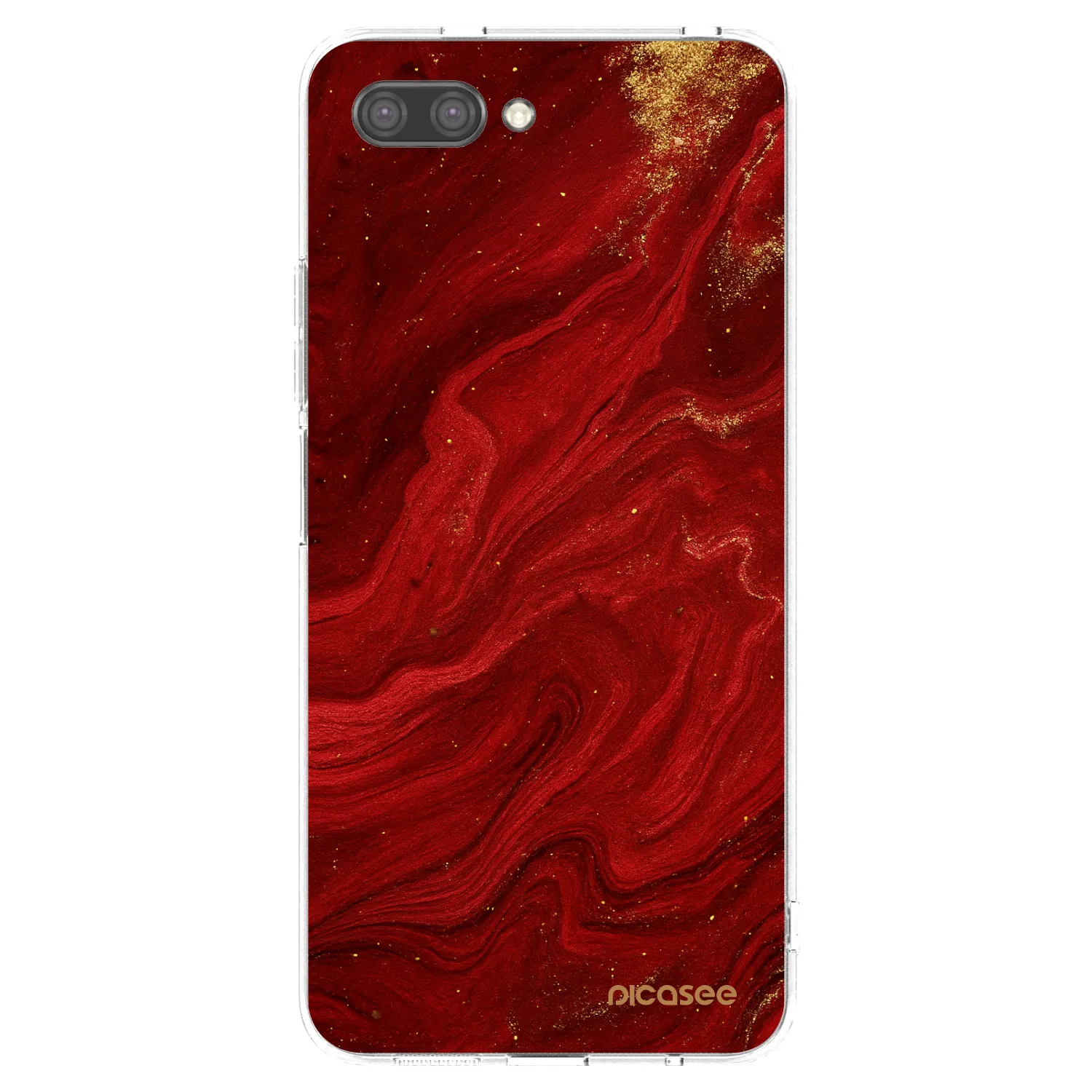 Picasee silikónový prehľadný obal pre Honor 10 - Red