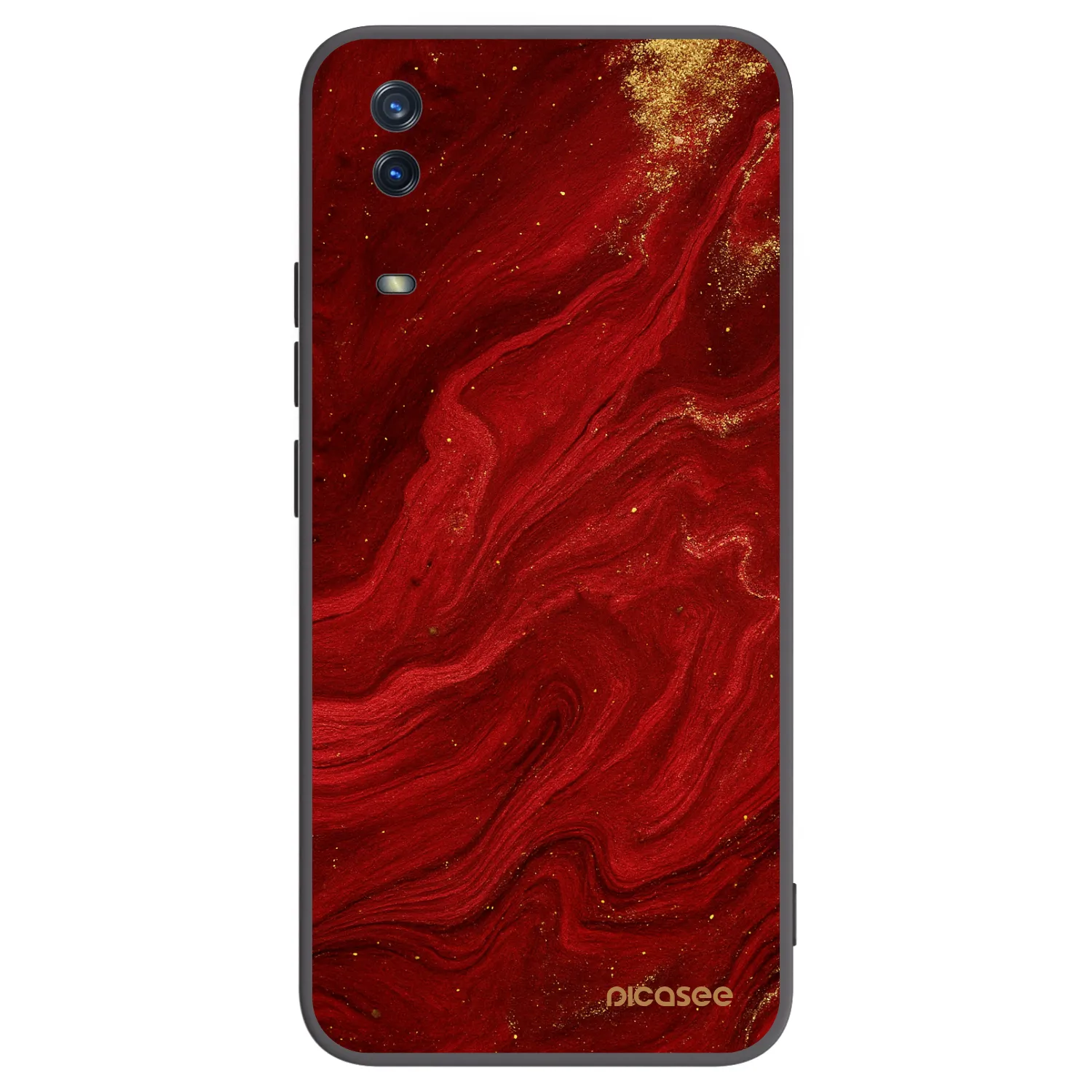 Picasee silikónový čierny obal pre Vivo Y11s - Red