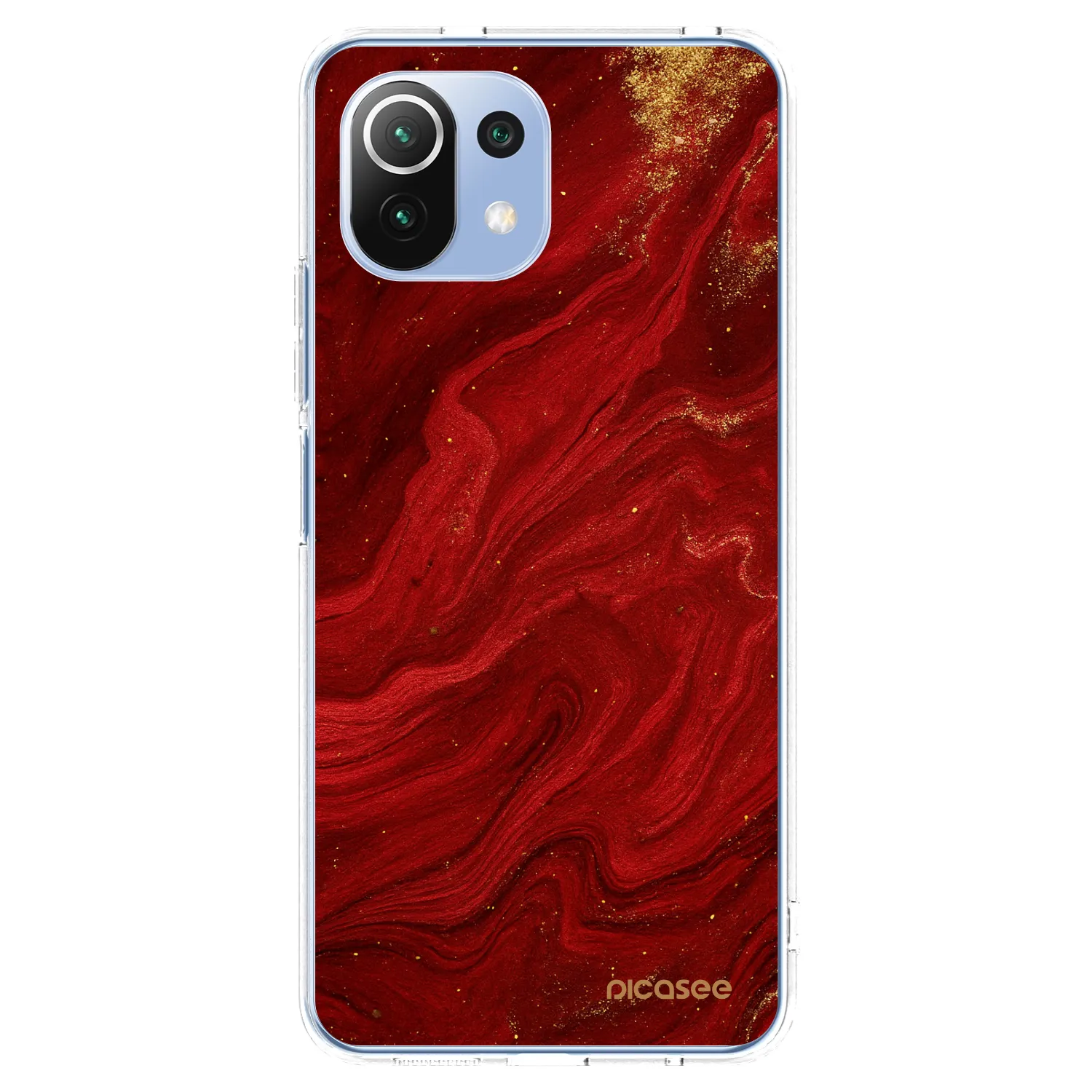 Picasee silikónový prehľadný obal pre Xiaomi 11 Lite 5G NE - Red