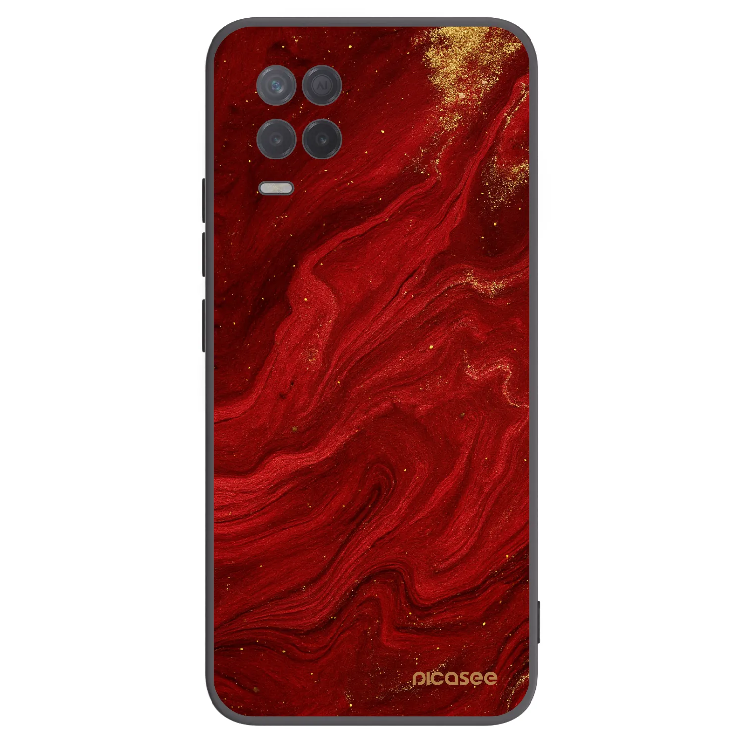 Picasee silikónový čierny obal pre Realme 8 5G - Red