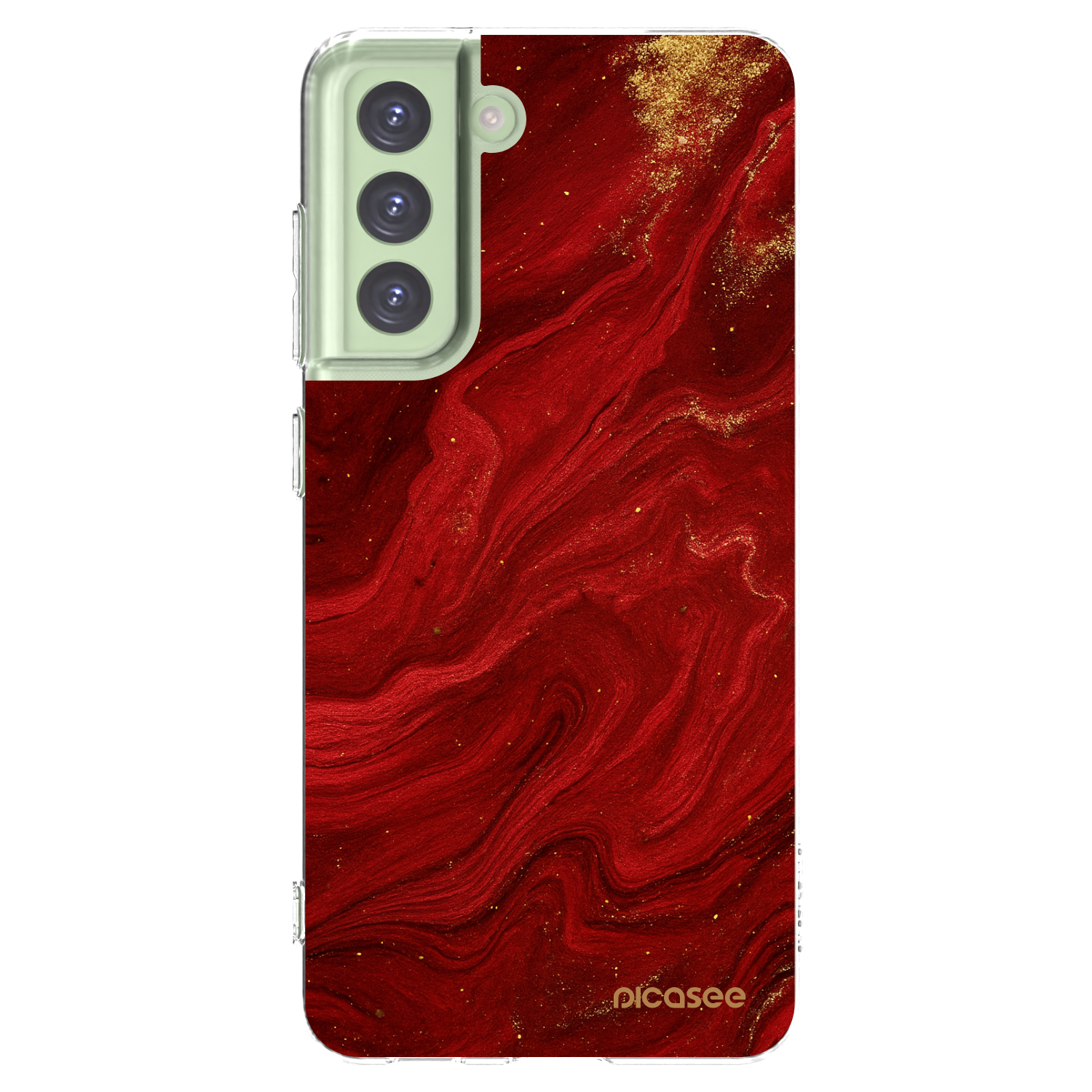 Picasee silikónový prehľadný obal pre Samsung Galaxy S21 FE 5G - Red