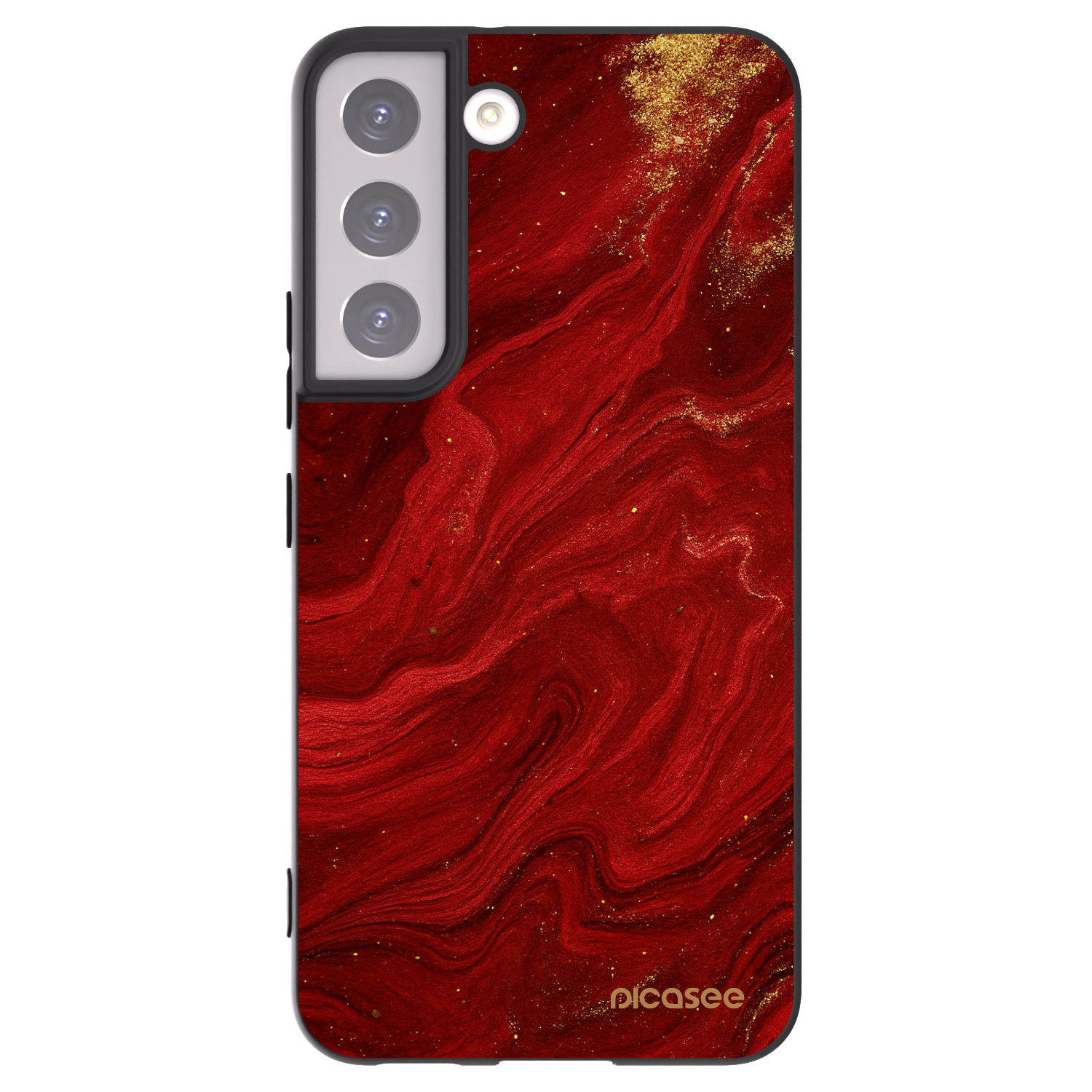 Picasee silikónový čierny obal pre Samsung Galaxy S22 5G - Red