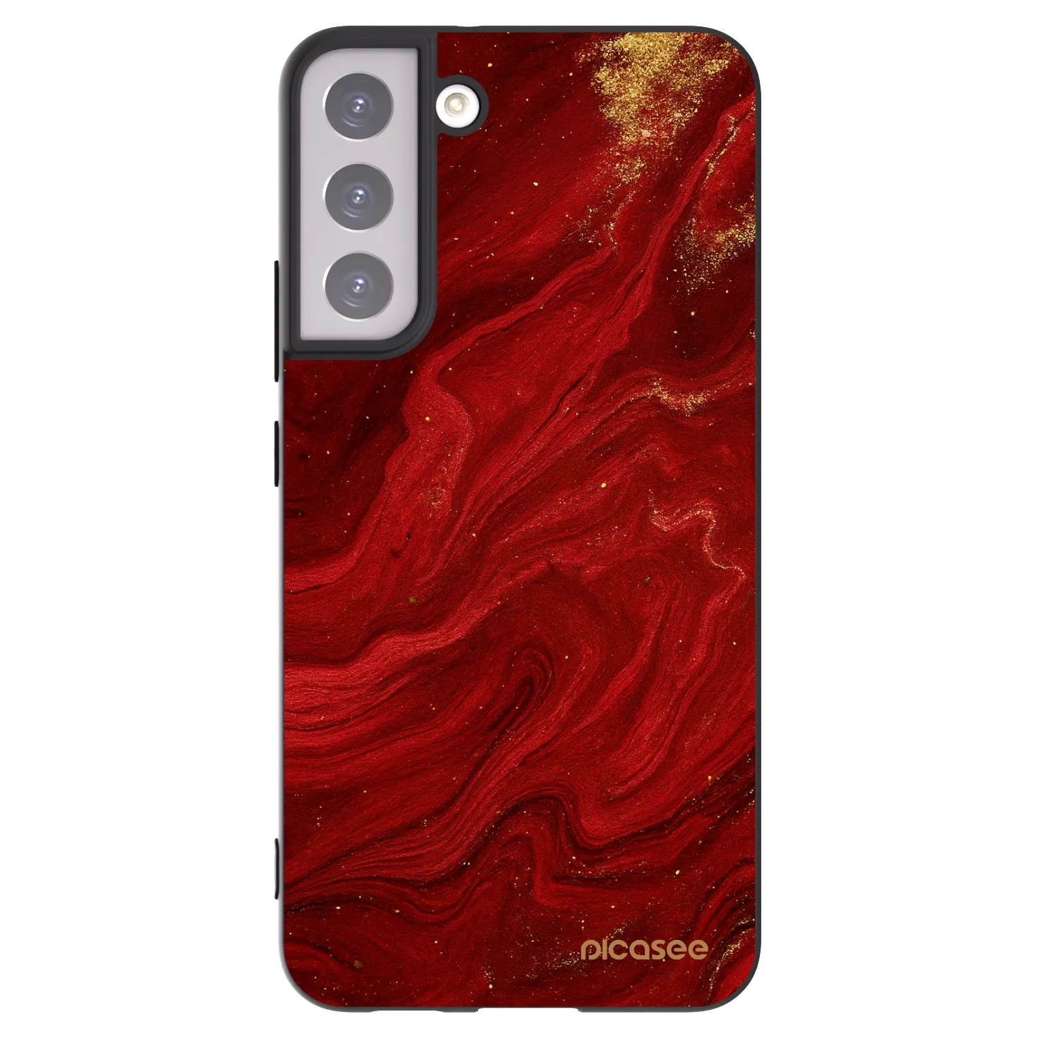 Picasee silikónový čierny obal pre Samsung Galaxy S22+ 5G - Red