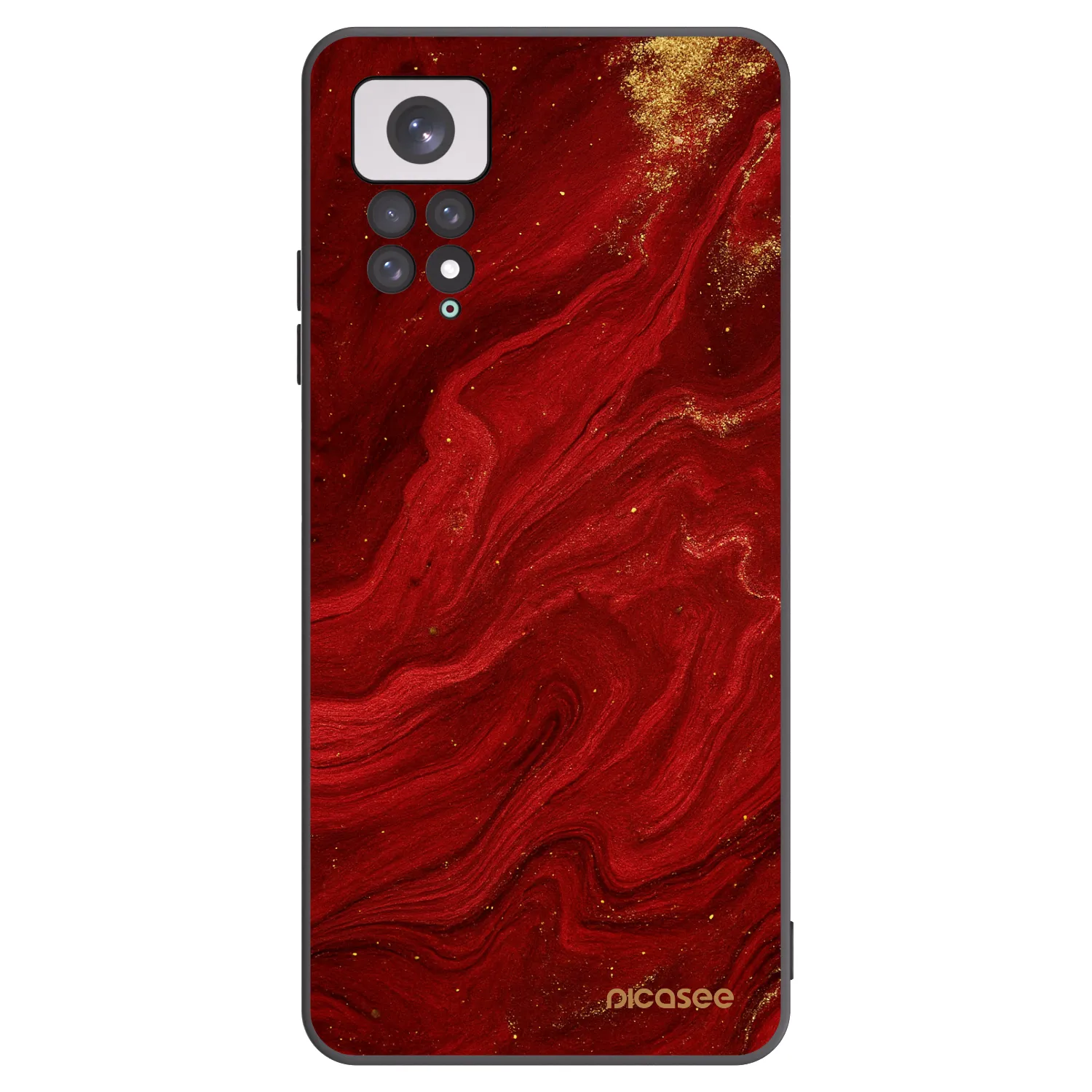 Picasee silikónový čierny obal pre Xiaomi Redmi Note 11 - Red