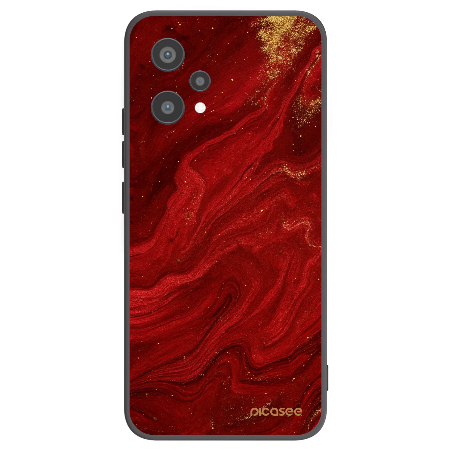 Picasee silikónový čierny obal pre Realme 9 Pro 5G - Red