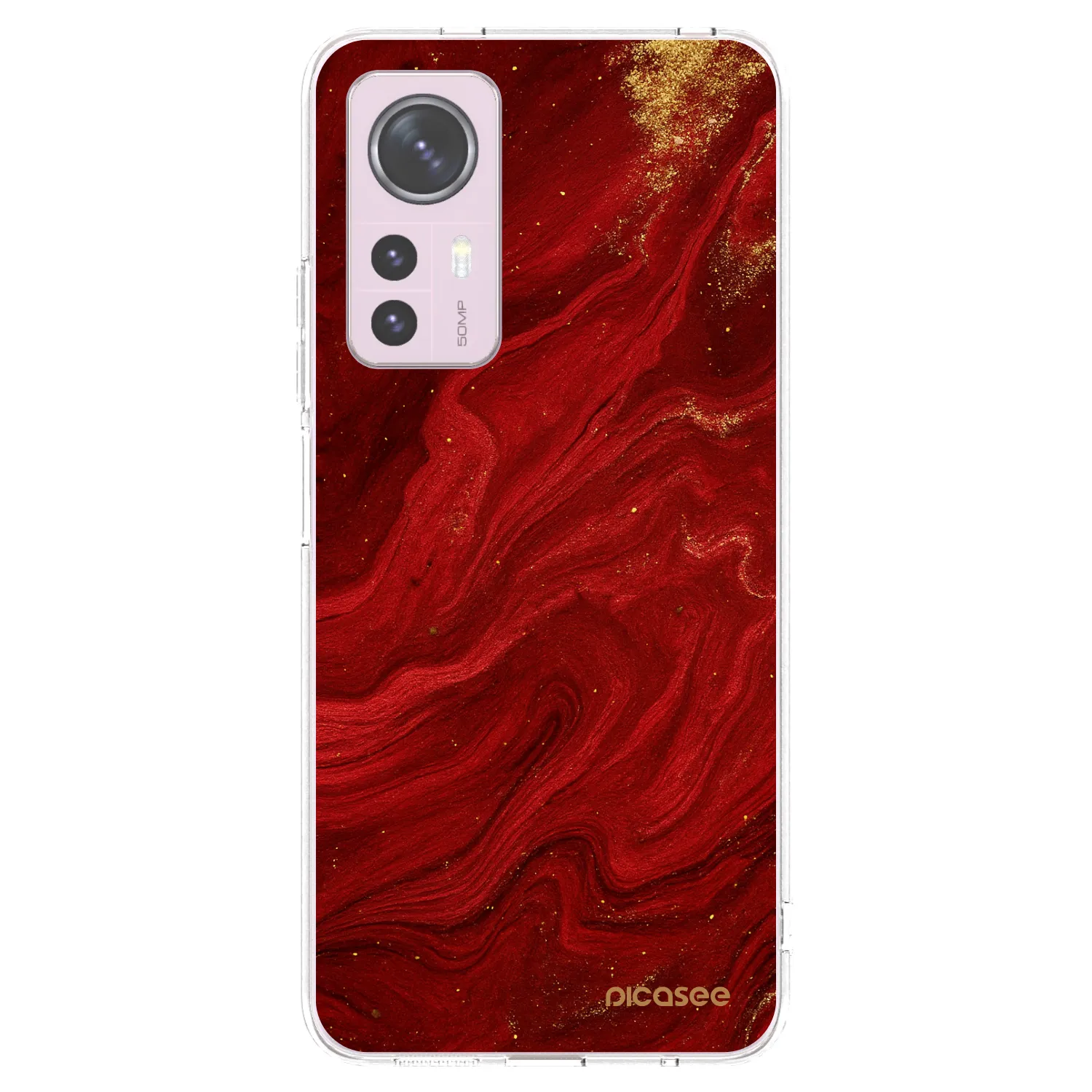 Picasee silikónový prehľadný obal pre Xiaomi 12 - Red