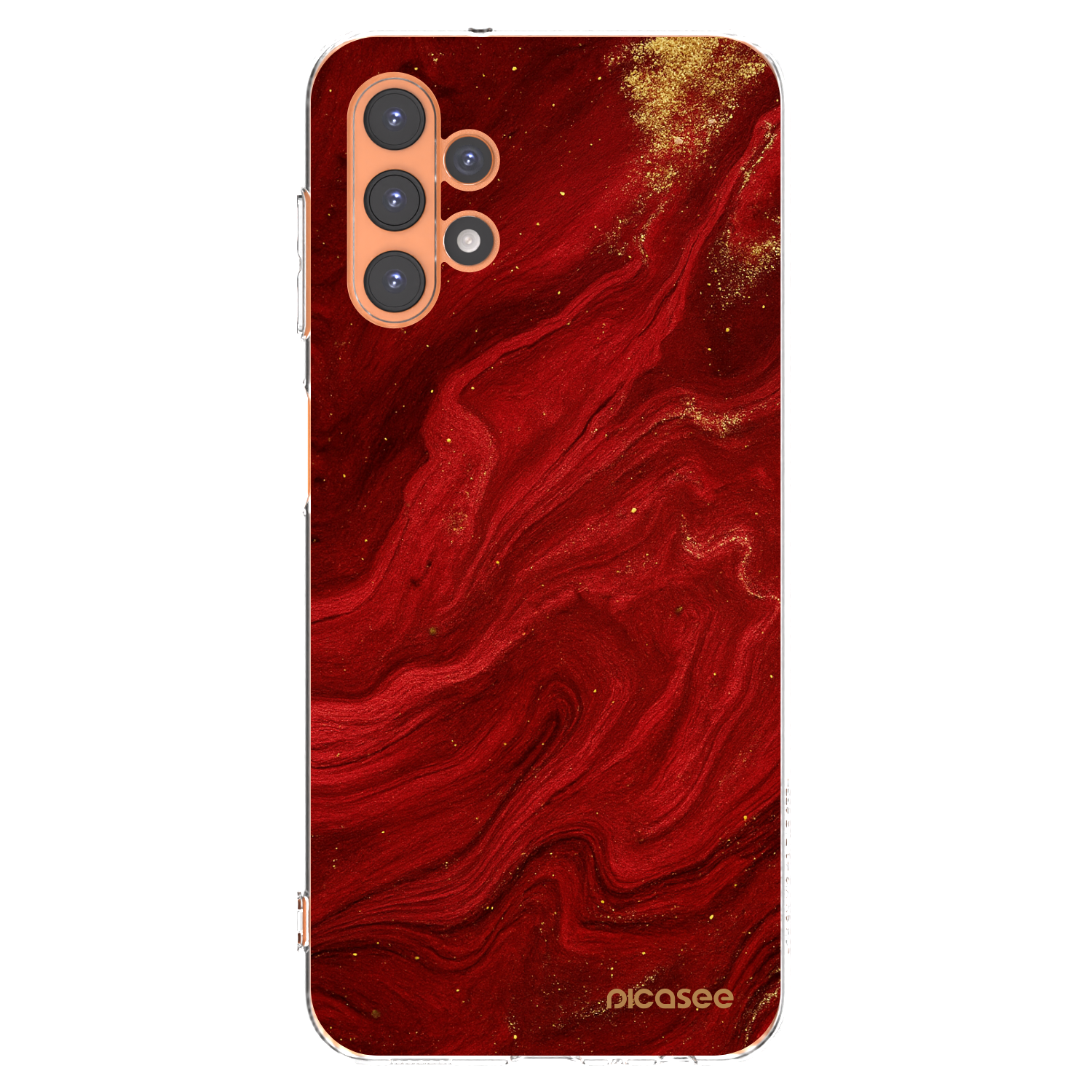 Picasee silikónový prehľadný obal pre Samsung Galaxy A13 4G A135 - Red