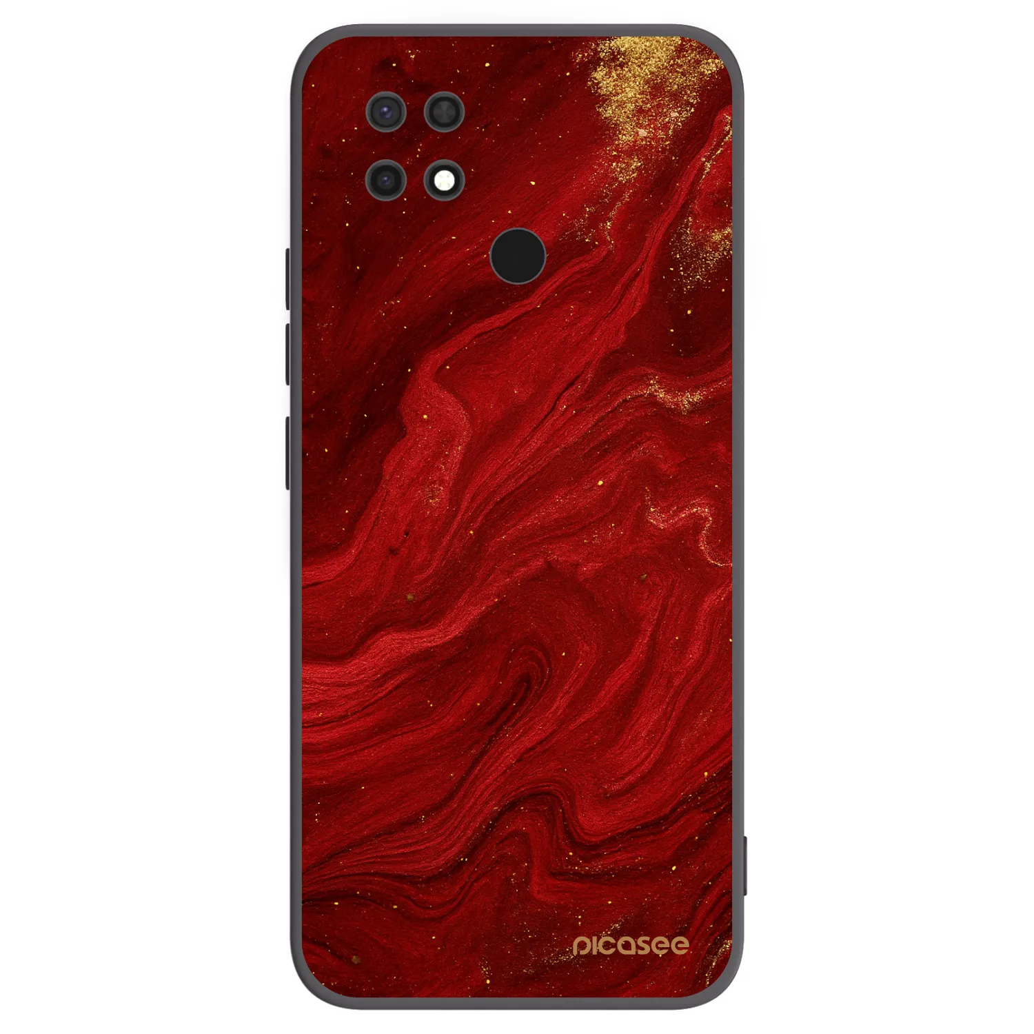 Picasee silikónový čierny obal pre Xiaomi Redmi 10C - Red