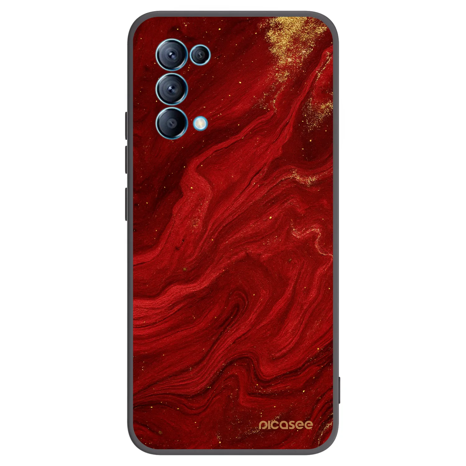 Picasee silikónový čierny obal pre OPPO Reno 5 5G - Red