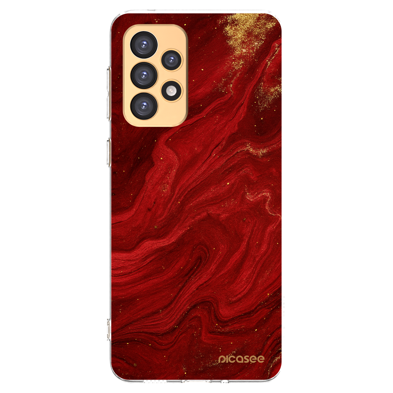 Picasee silikónový prehľadný obal pre Samsung Galaxy A33 5G A336 - Red