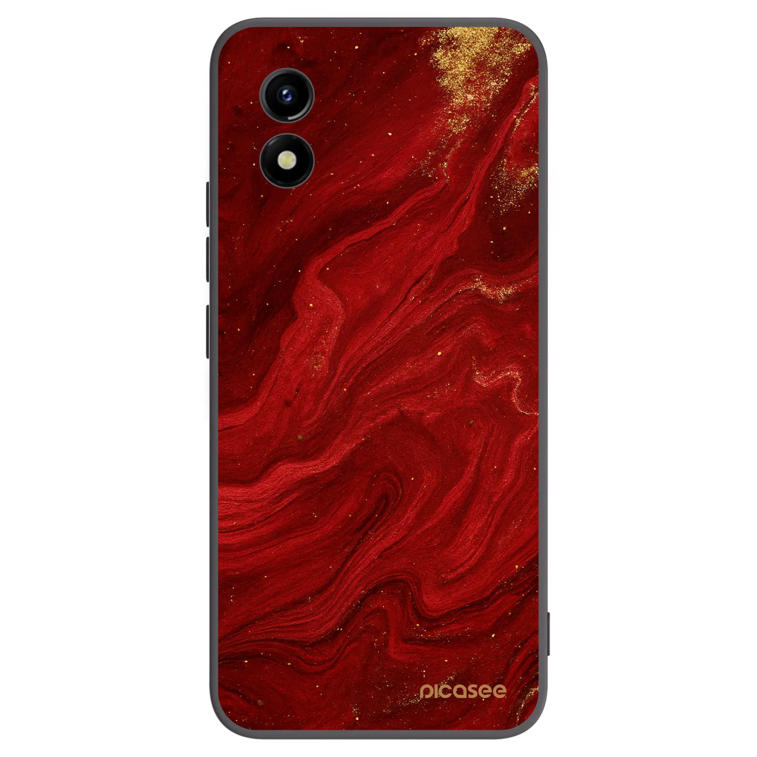 Picasee silikónový čierny obal pre Vivo Y01 - Red