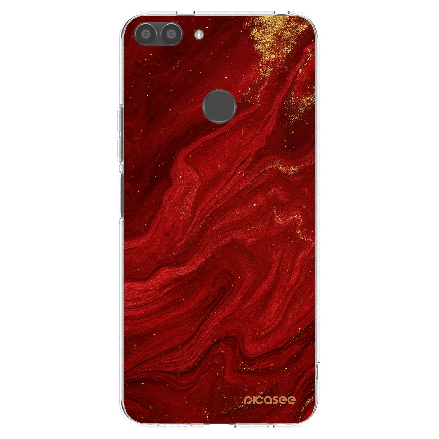 Picasee silikónový prehľadný obal pre Huawei P Smart - Red