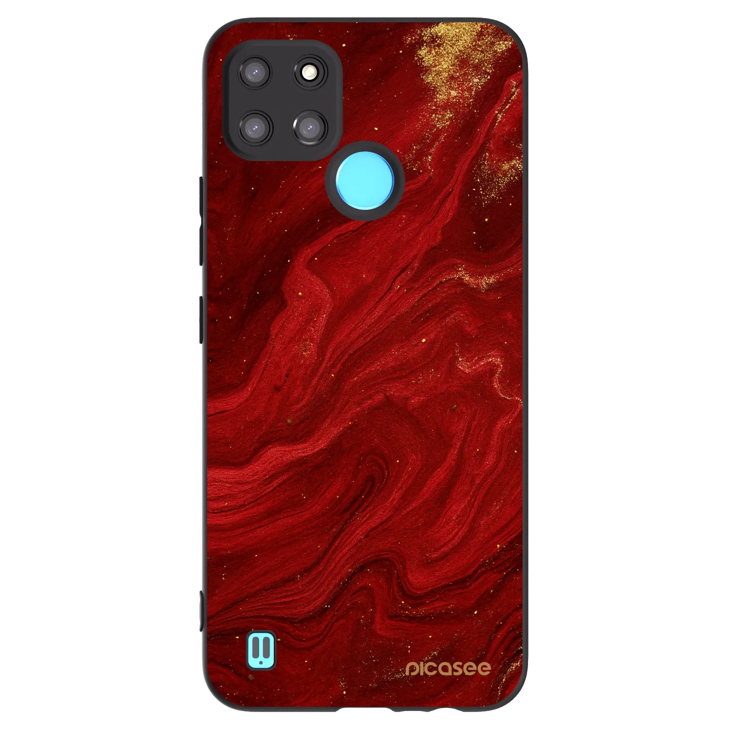 Picasee silikónový čierny obal pre Realme C21Y - Red