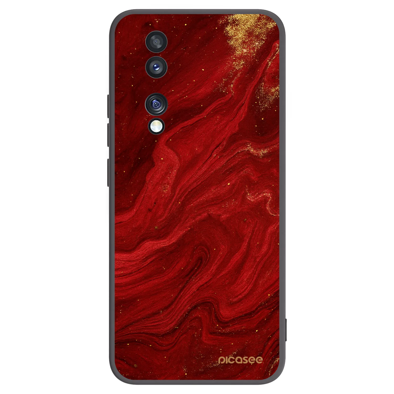 Picasee silikónový čierny obal pre Honor 70 - Red