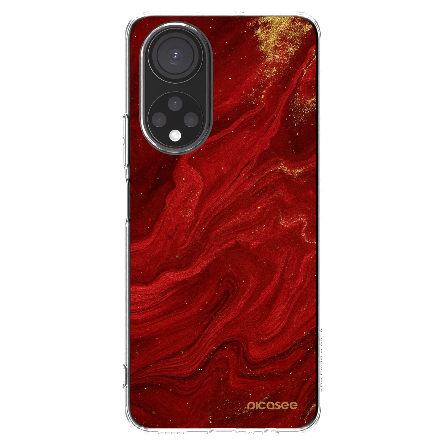 Picasee silikónový prehľadný obal pre Honor X7 - Red