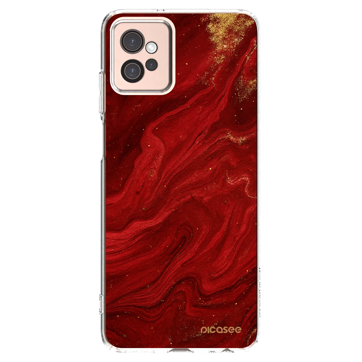Picasee silikónový prehľadný obal pre Motorola Moto G32 - Red