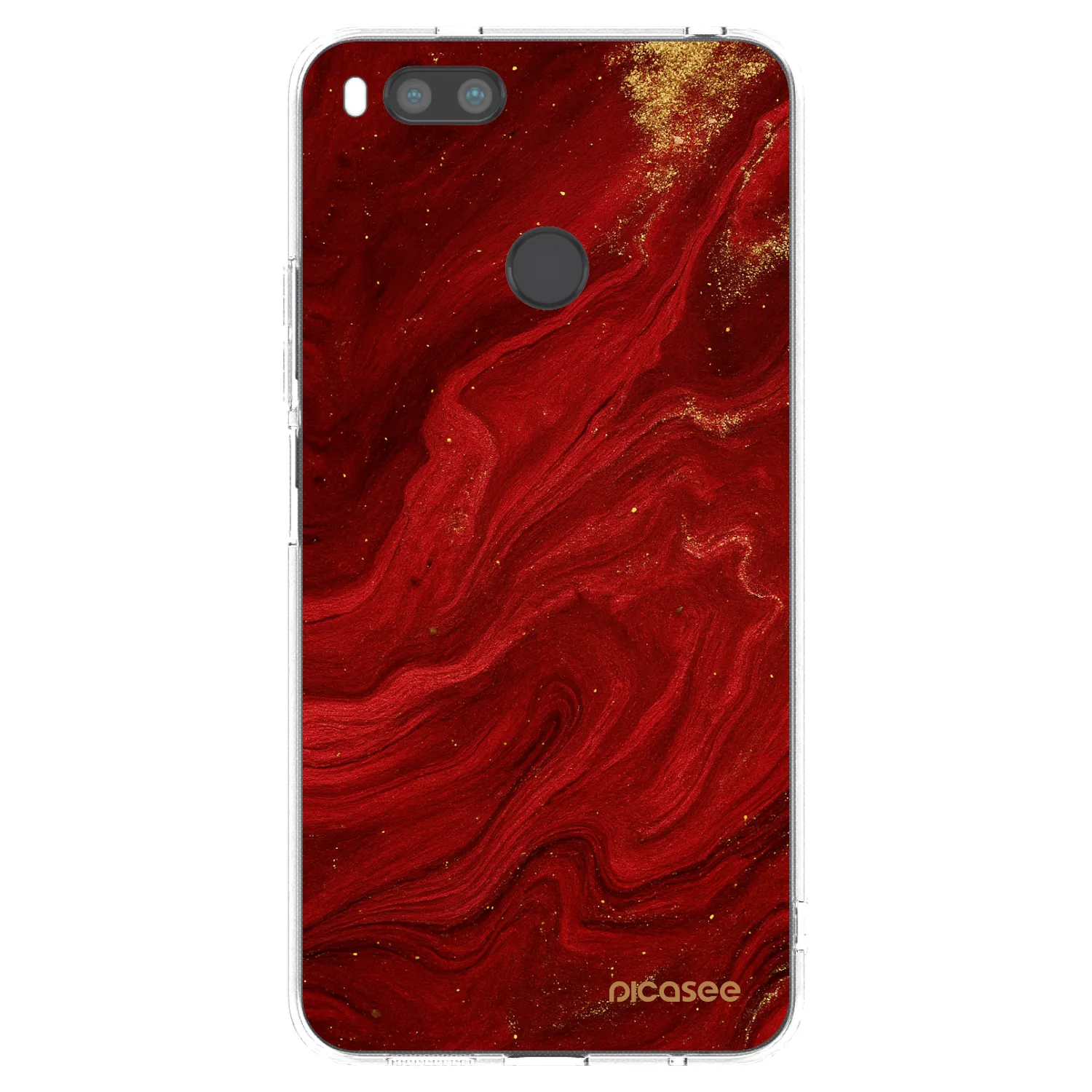 Picasee silikónový prehľadný obal pre Xiaomi Redmi A1 - Red