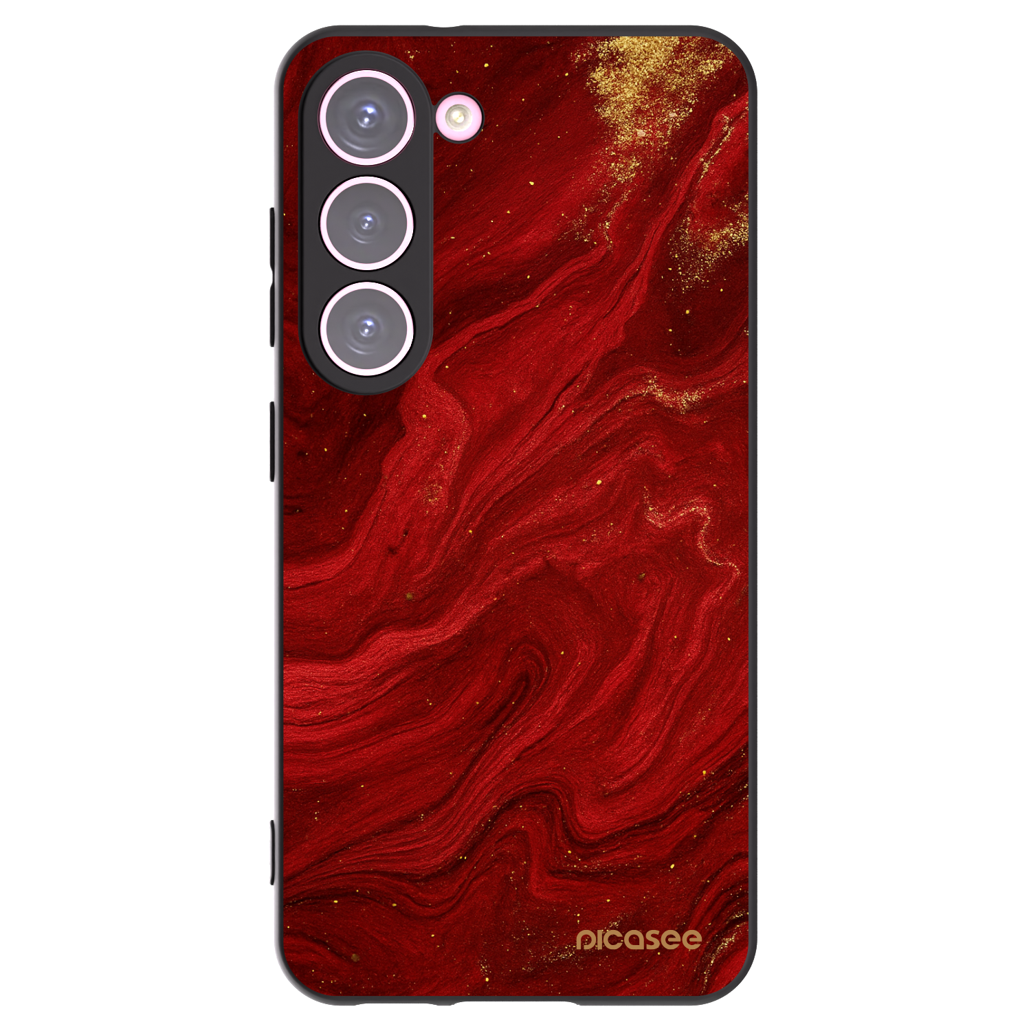 Silikónový čierny obal pre Samsung Galaxy S23 5G - Red