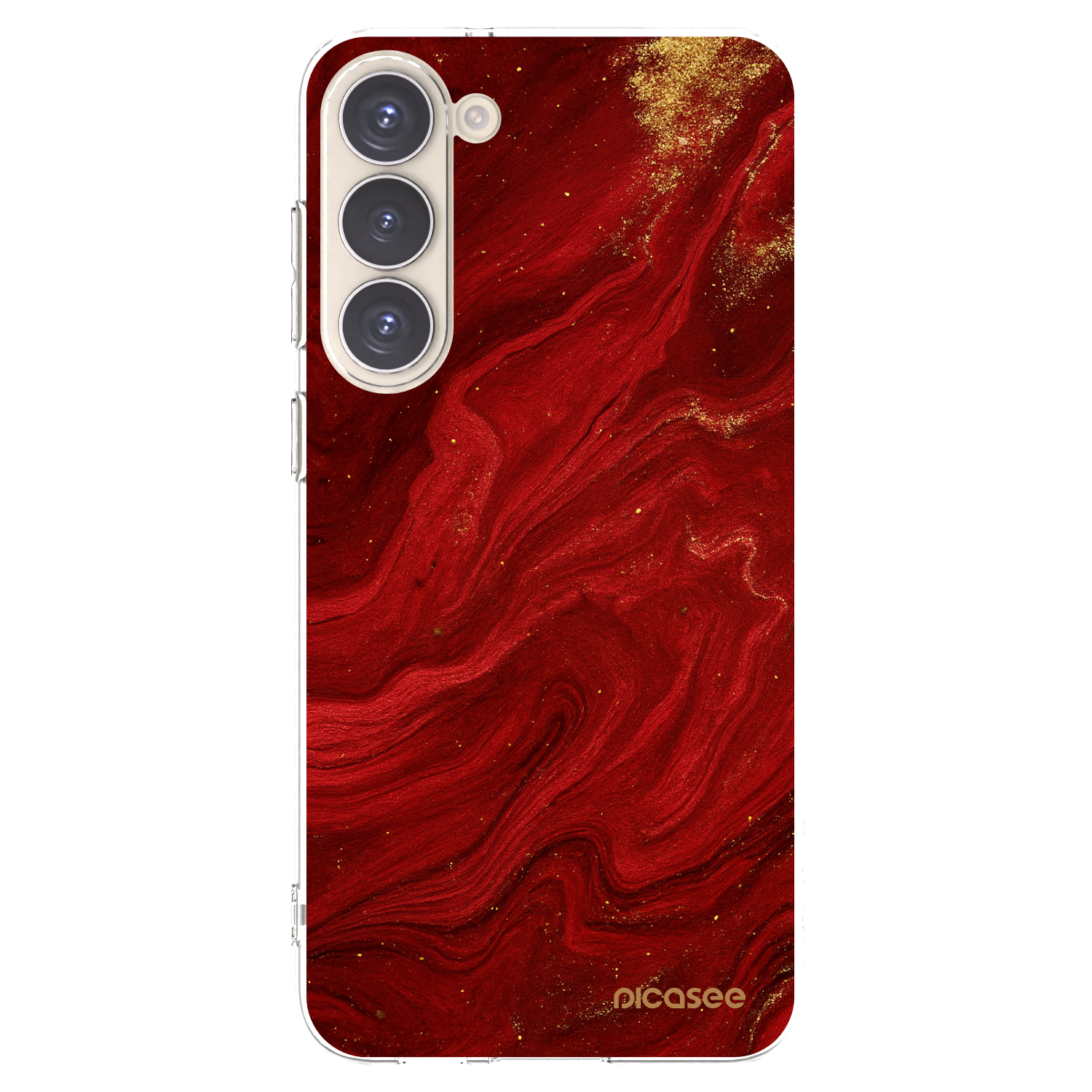 Picasee silikónový prehľadný obal pre Samsung Galaxy S23+ 5G - Red