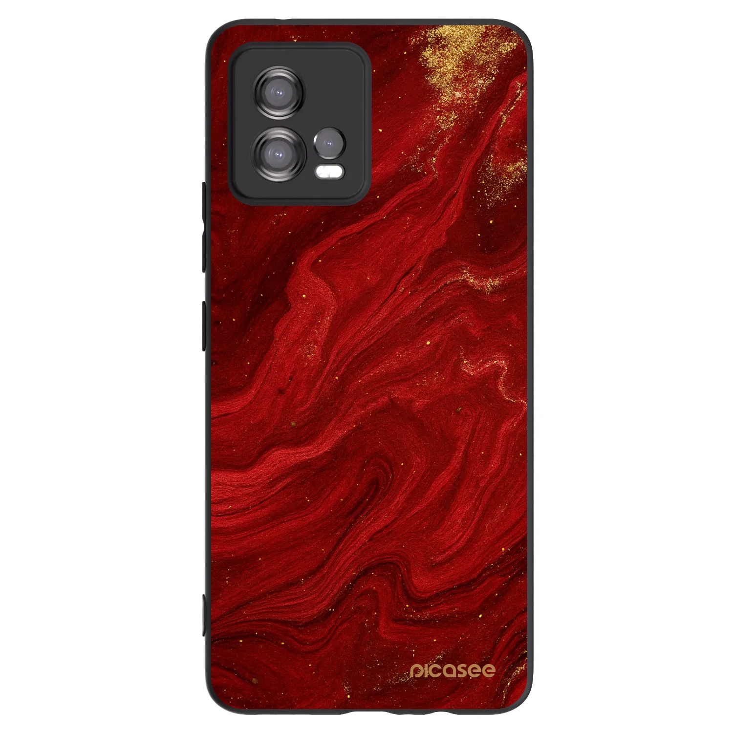 Picasee silikónový čierny obal pre Motorola Moto G72 - Red