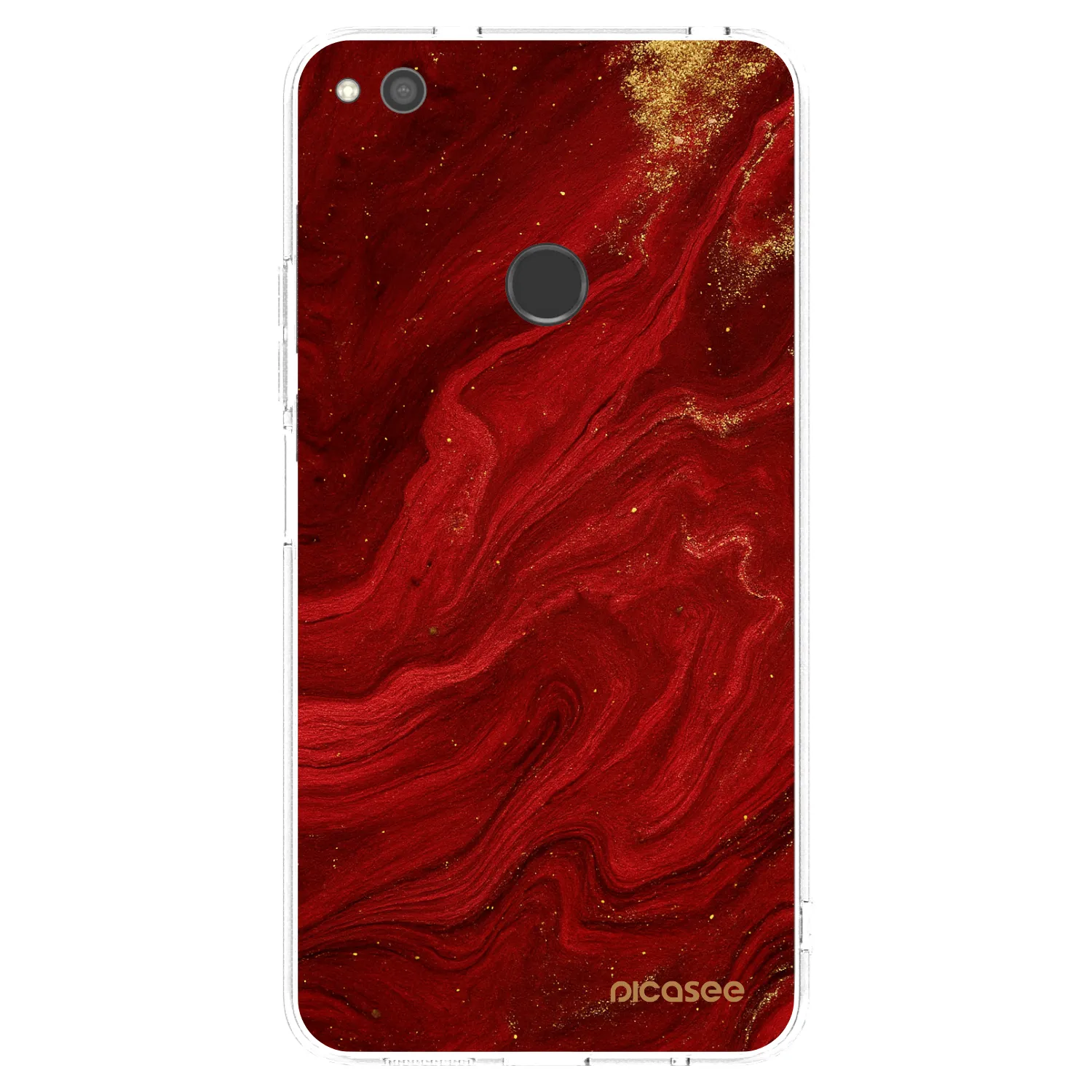 Picasee silikónový prehľadný obal pre Huawei P9 Lite 2017 - Red
