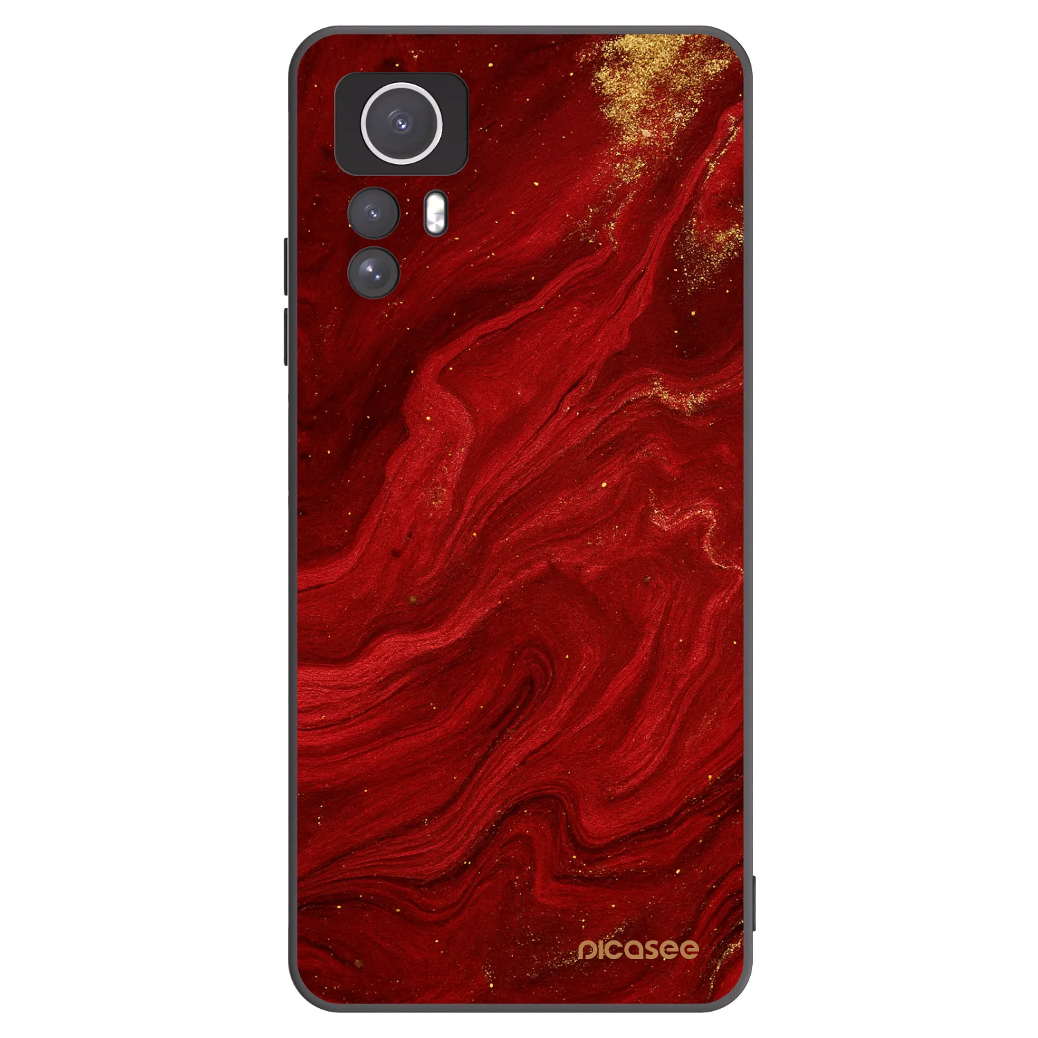 Picasee silikónový čierny obal pre Xiaomi Redmi Note 12S - Red