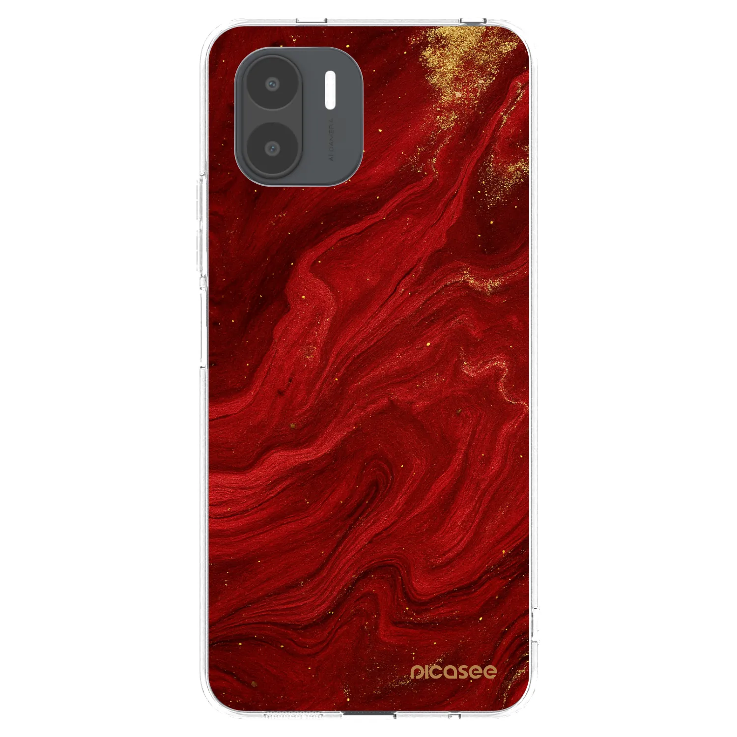 Picasee silikónový prehľadný obal pre Xiaomi Redmi A2 - Red