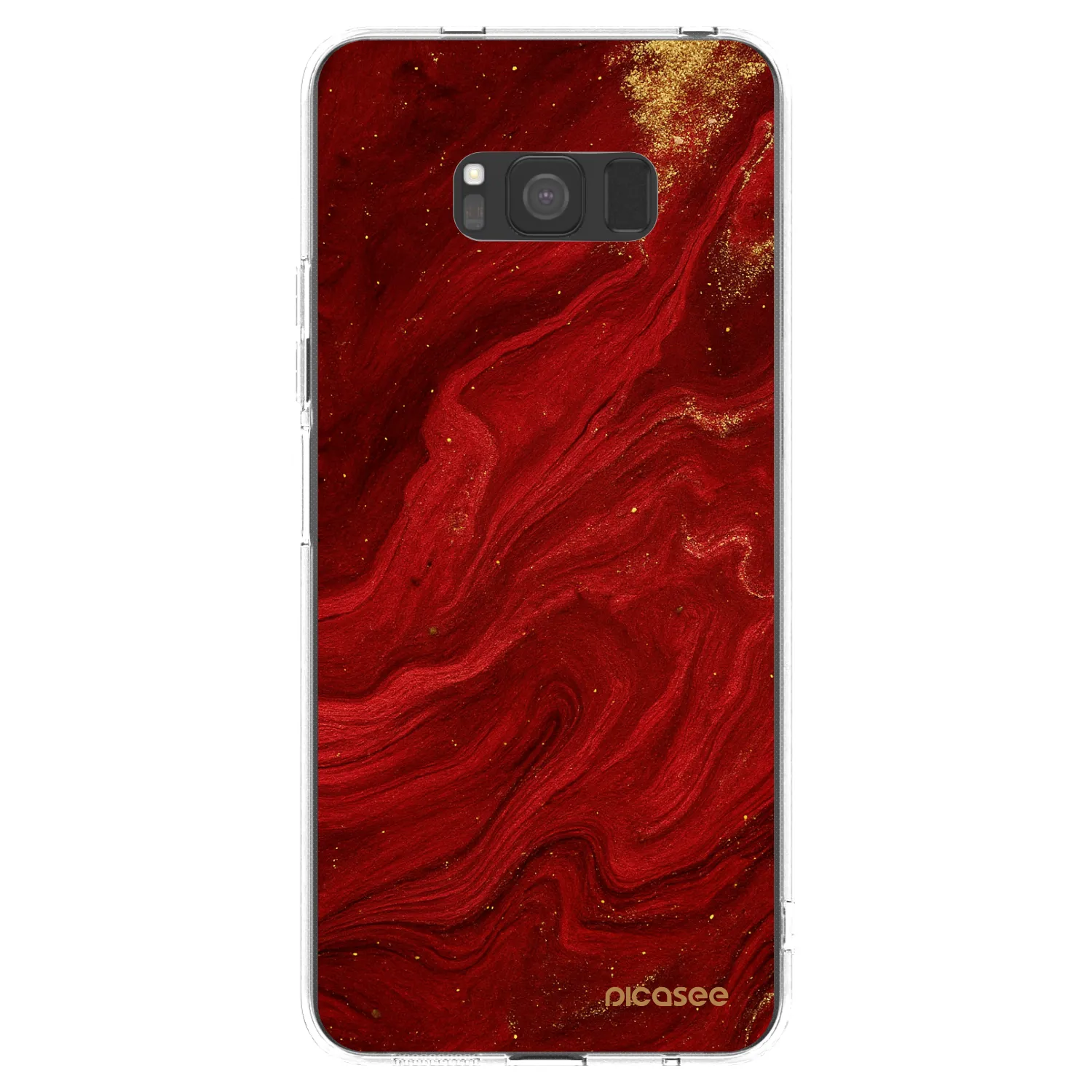 Picasee silikónový prehľadný obal pre Samsung Galaxy S8 G950F - Red