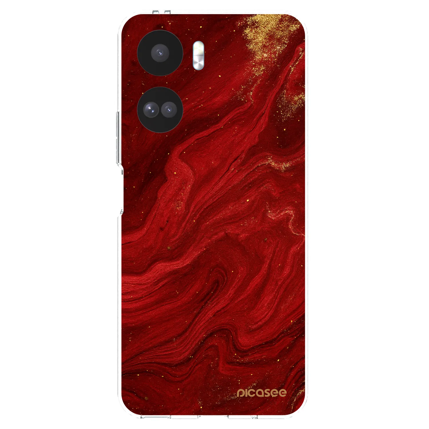 Silikónový prehľadný obal pre Honor 90 Lite 5G - Red