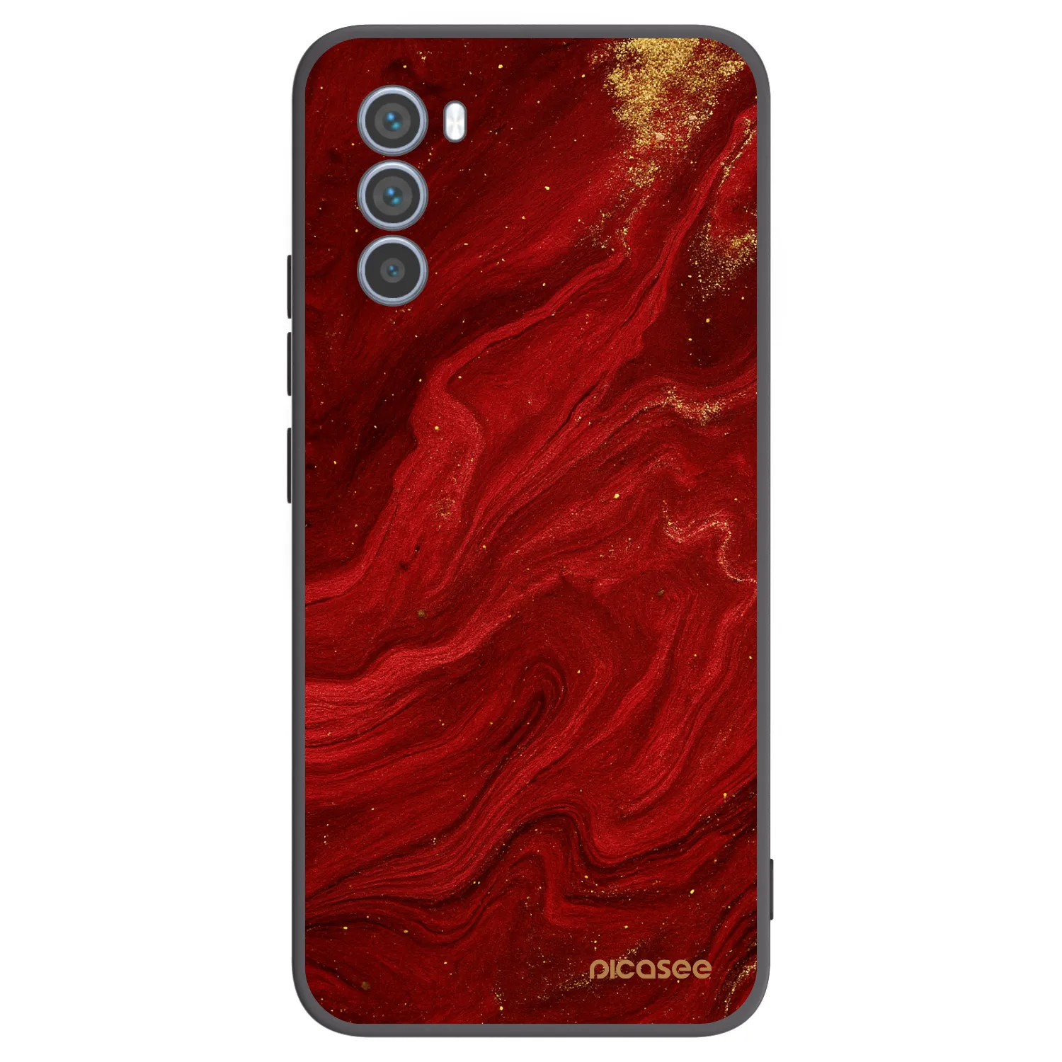 Picasee silikónový čierny obal pre Motorola Moto G62 - Red