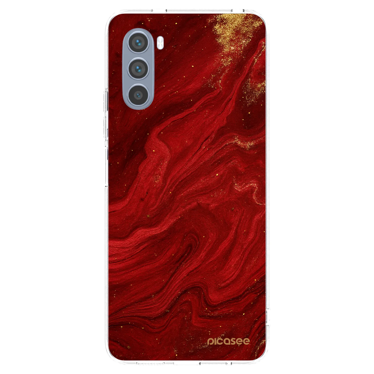 Silikónový prehľadný obal pre Motorola Moto G62 - Red