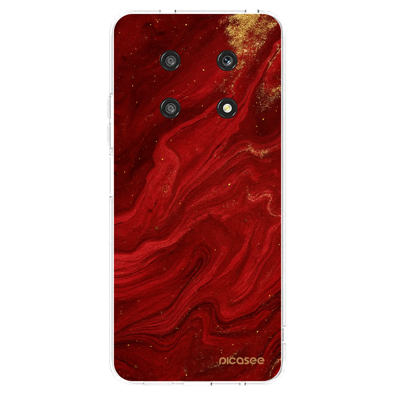 Picasee silikónový prehľadný obal pre Honor Magic4 Lite 5G - Red