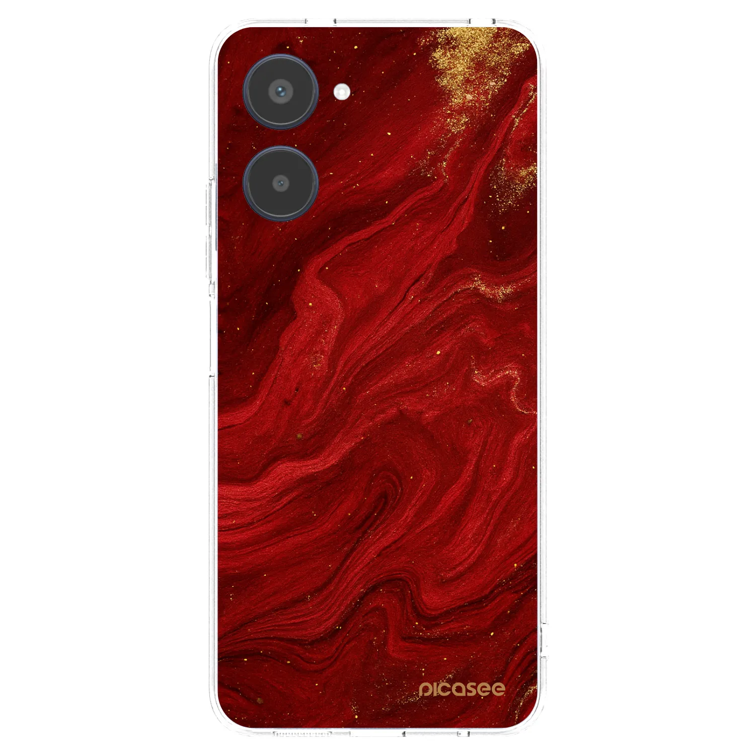 Picasee silikónový prehľadný obal pre Realme 10 4G - Red