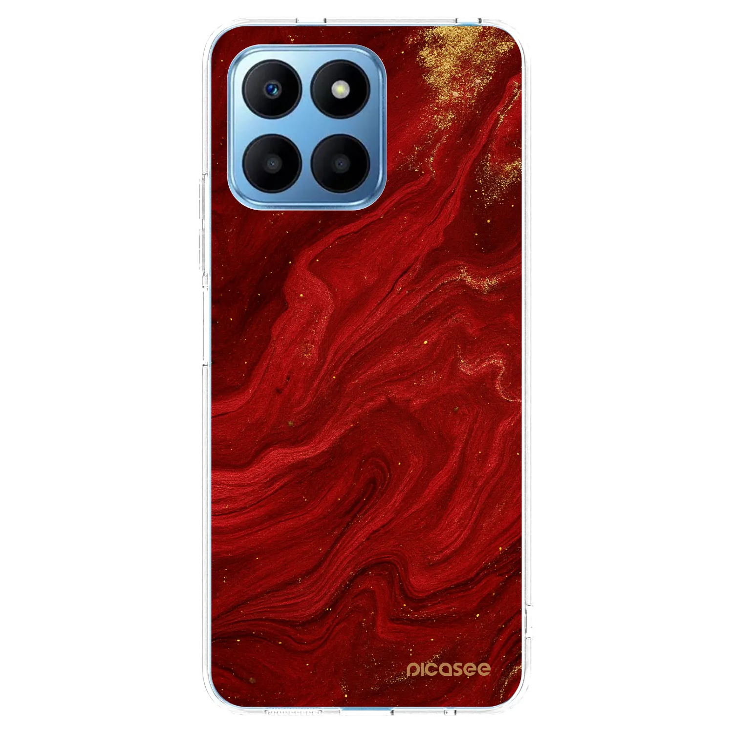 Picasee silikónový prehľadný obal pre Honor 70 Lite - Red
