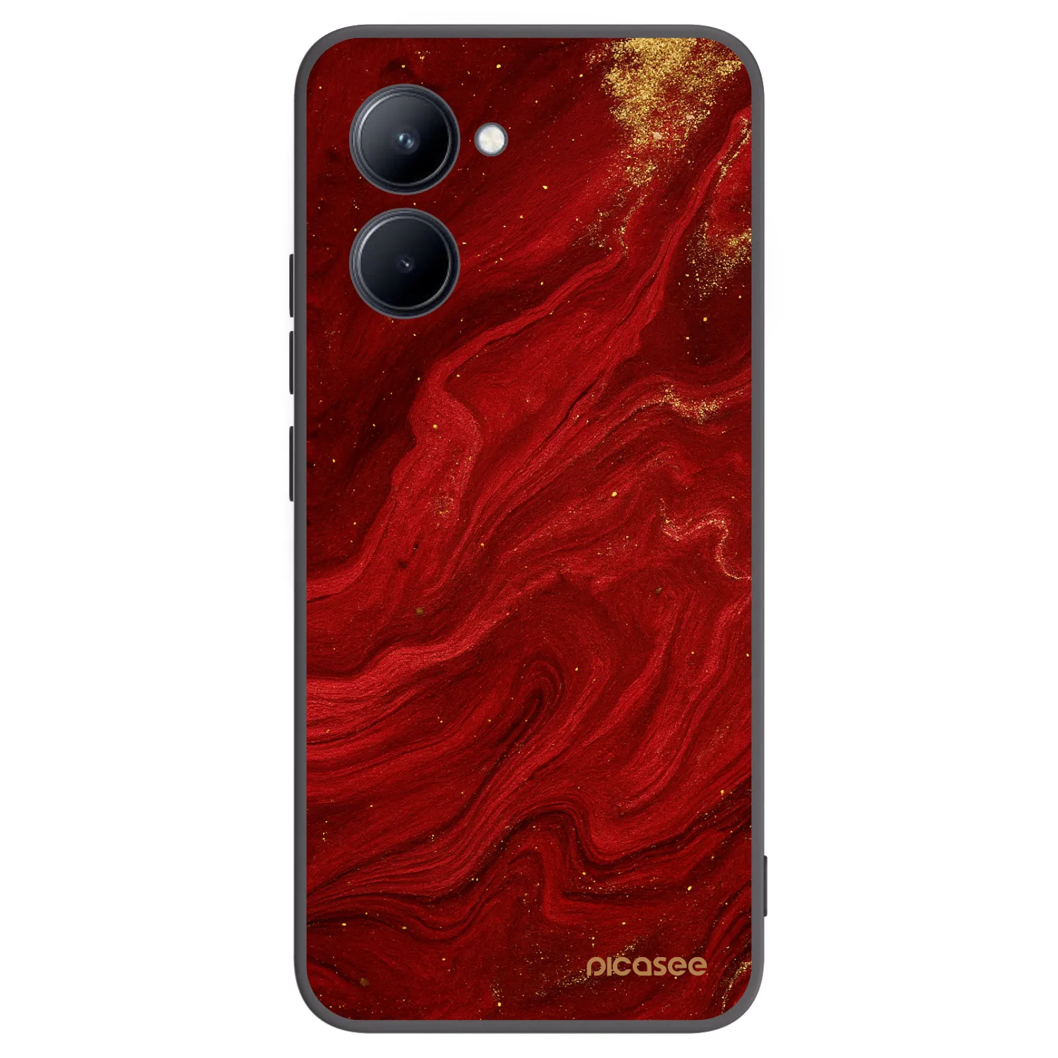 Picasee silikónový čierny obal pre Realme C33 (2023) - Red