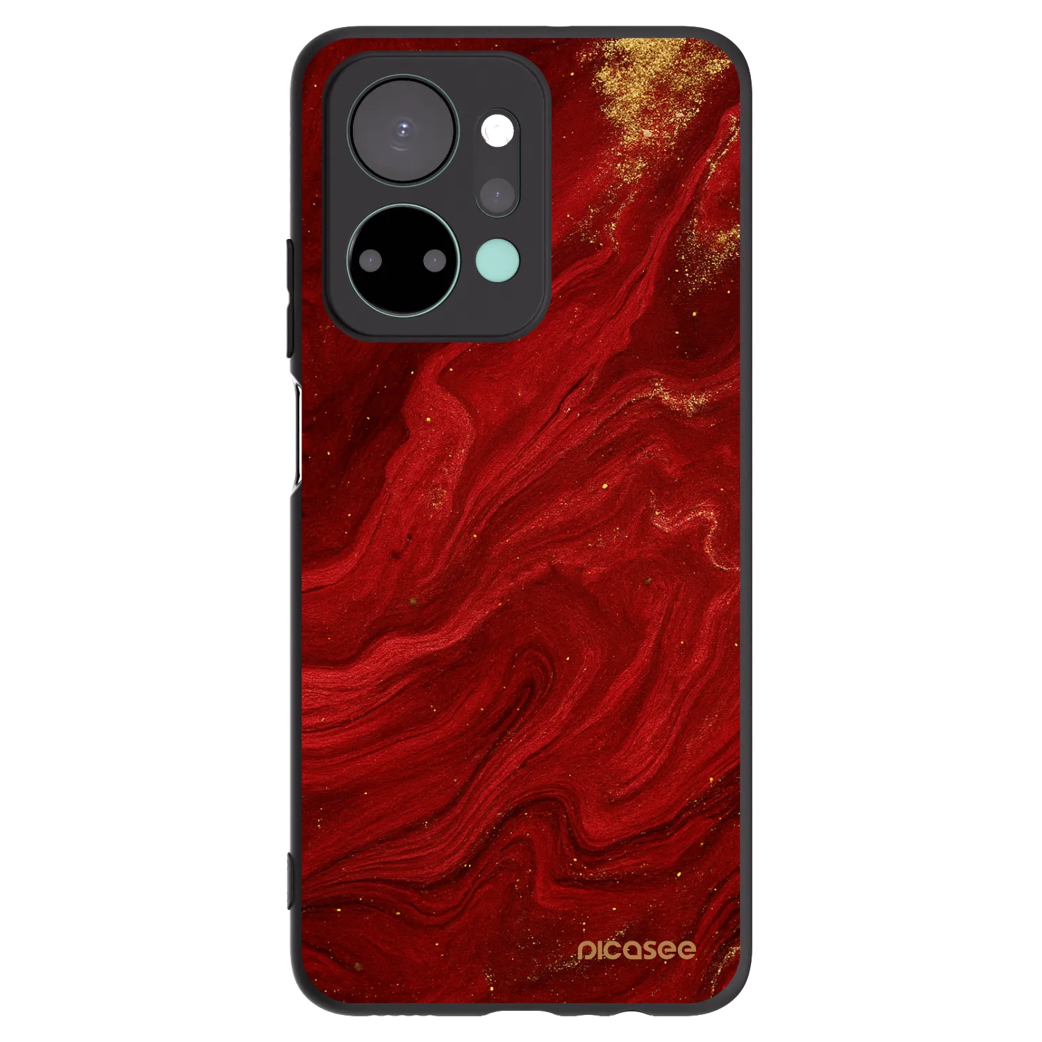 Picasee silikónový čierny obal pre Honor X7a - Red