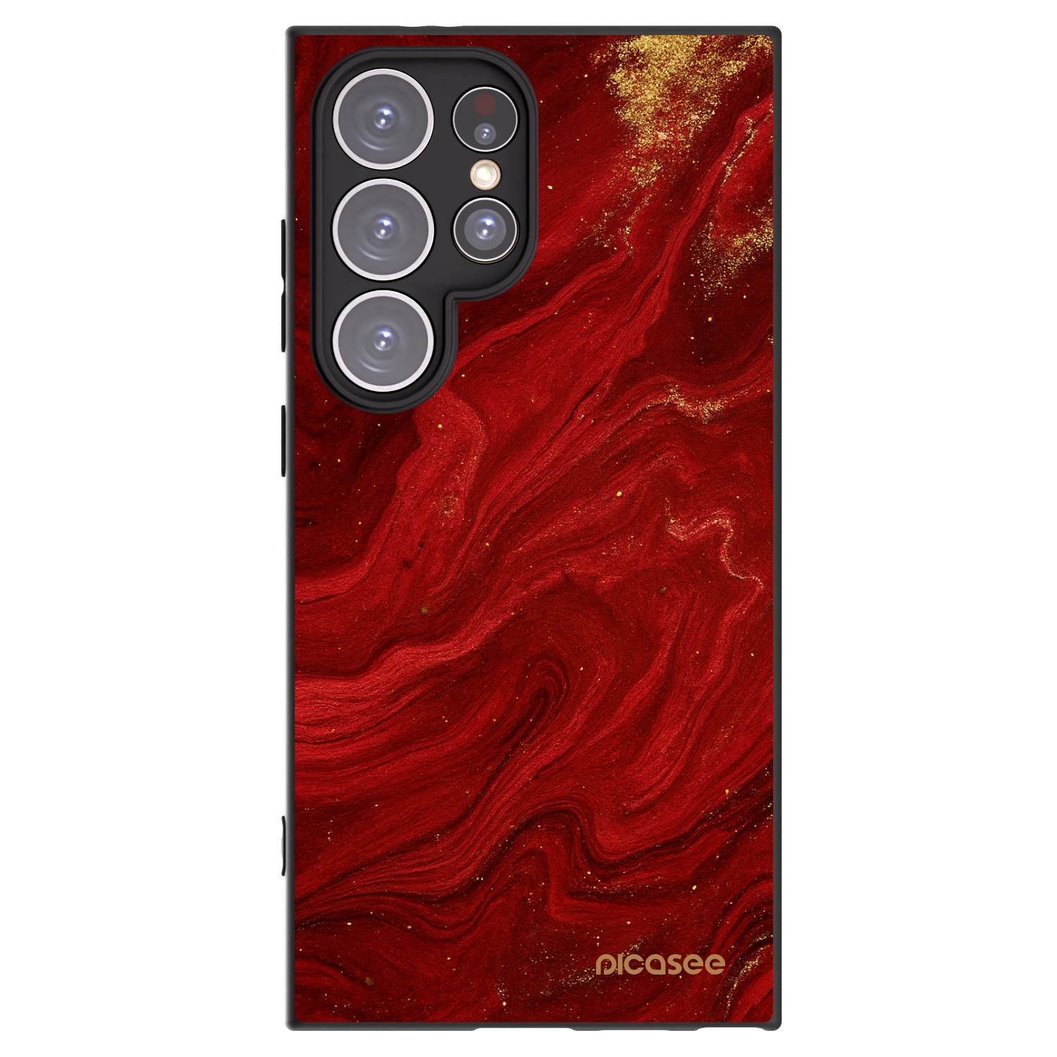 Picasee silikónový čierny obal pre Samsung Galaxy S24 Ultra S928B 5G - Red