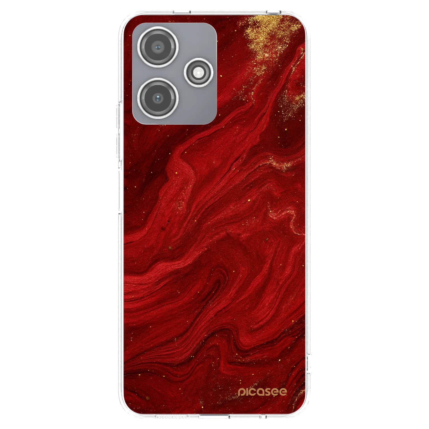 Picasee silikónový prehľadný obal pre Xiaomi Redmi 12 5G - Red