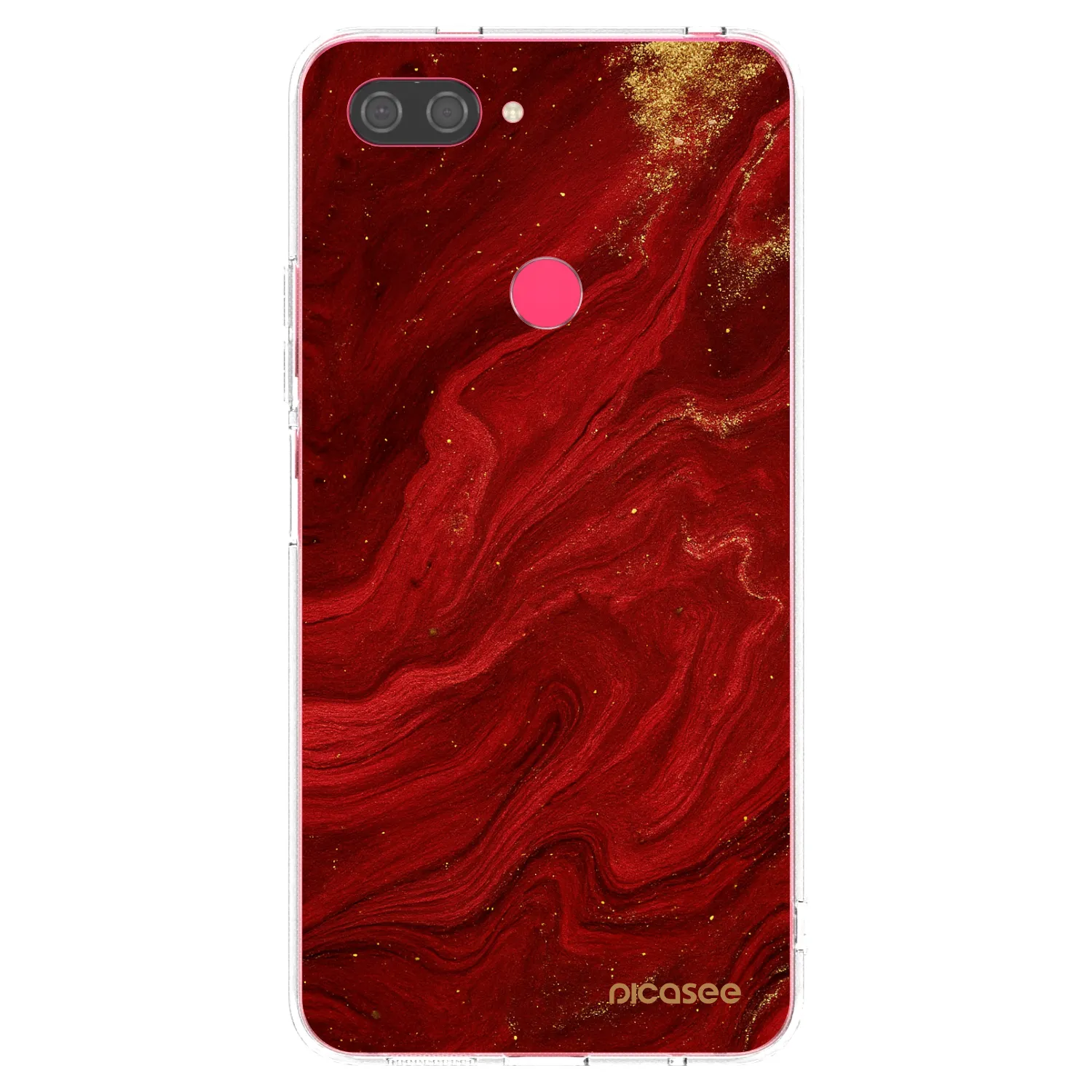 Picasee silikónový prehľadný obal pre Xiaomi Mi 8 Lite - Red