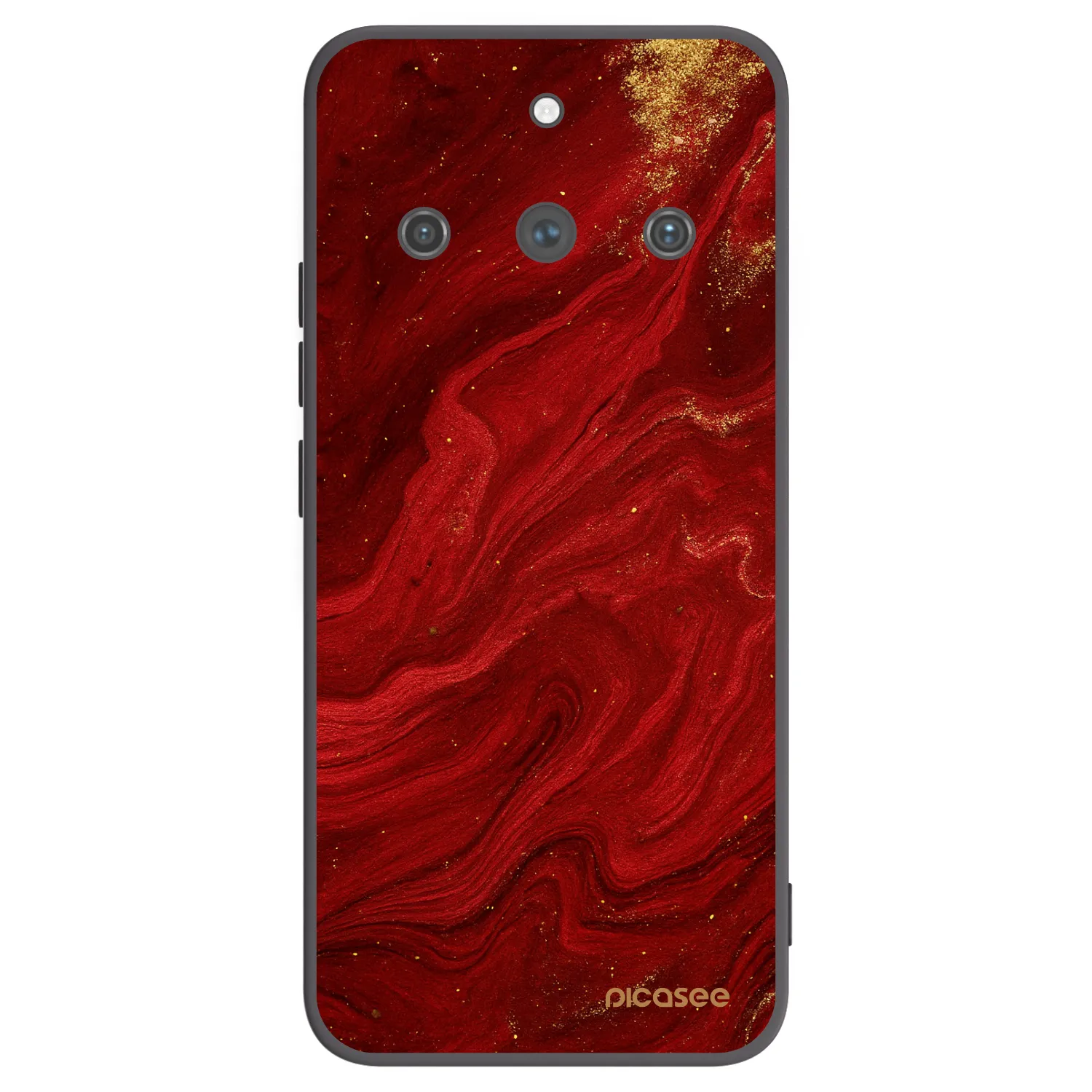 Picasee silikónový čierny obal pre Realme 11 Pro+ - Red