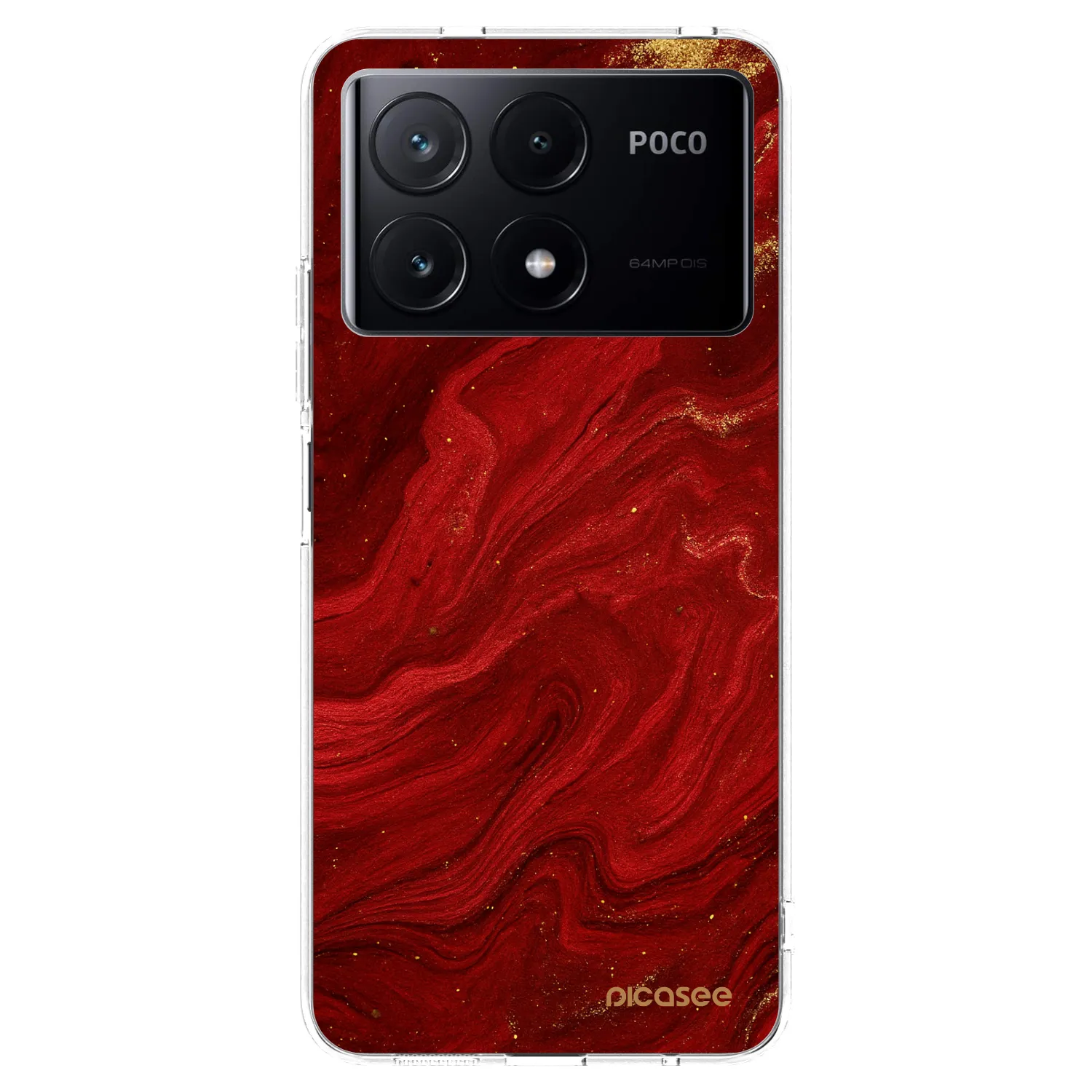 Picasee silikónový prehľadný obal pre Xiaomi Poco X6 Pro - Red