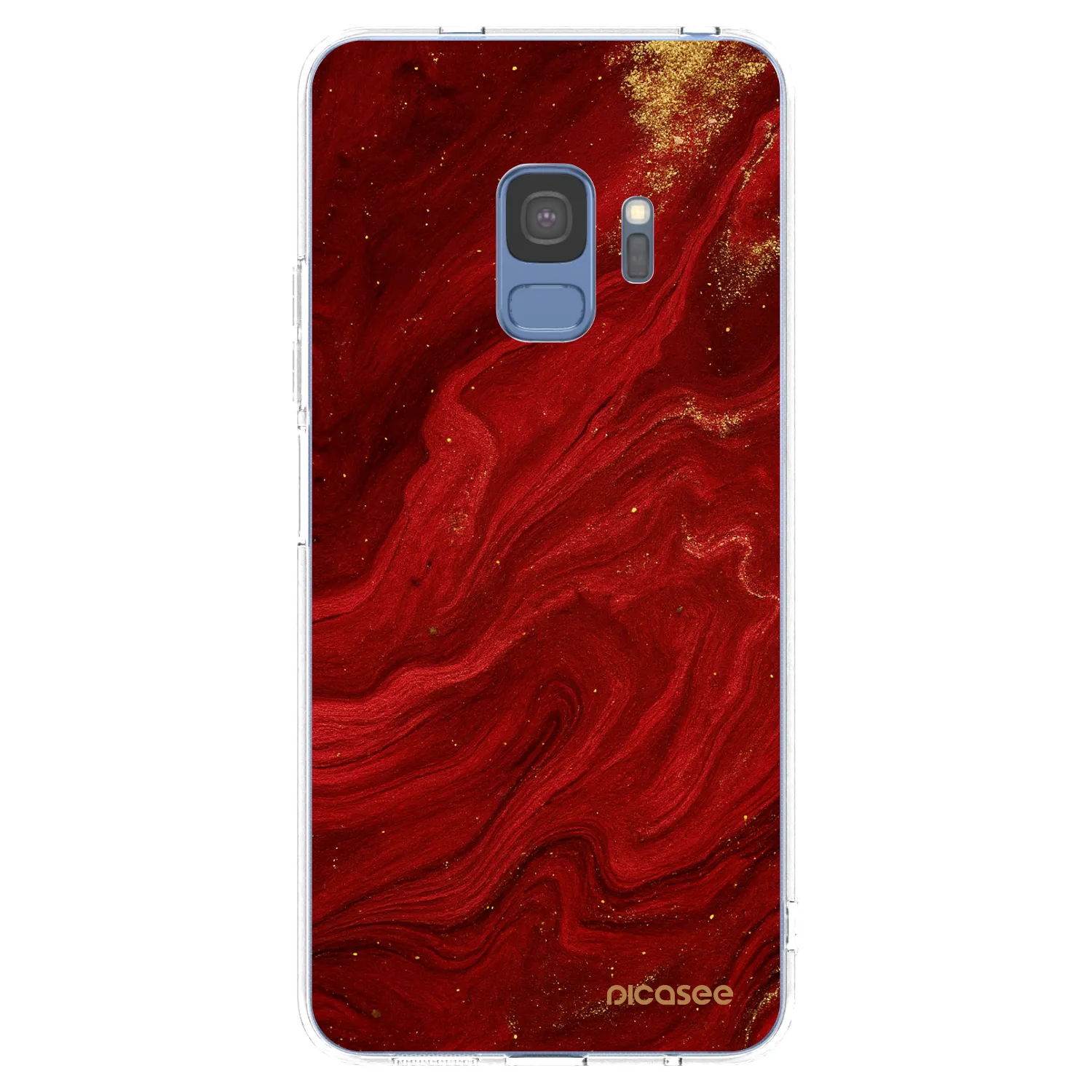 Picasee silikónový prehľadný obal pre Samsung Galaxy S9 G960F - Red