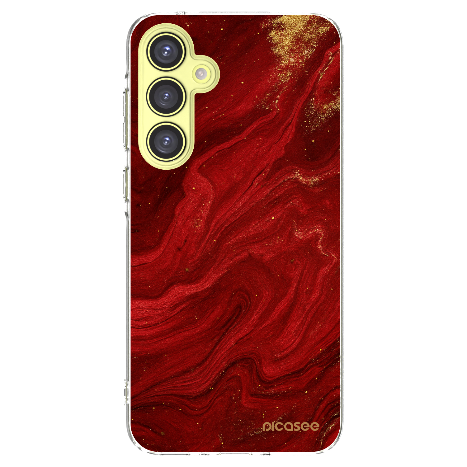 Picasee silikónový prehľadný obal pre Samsung Galaxy A35 5G A356B - Red