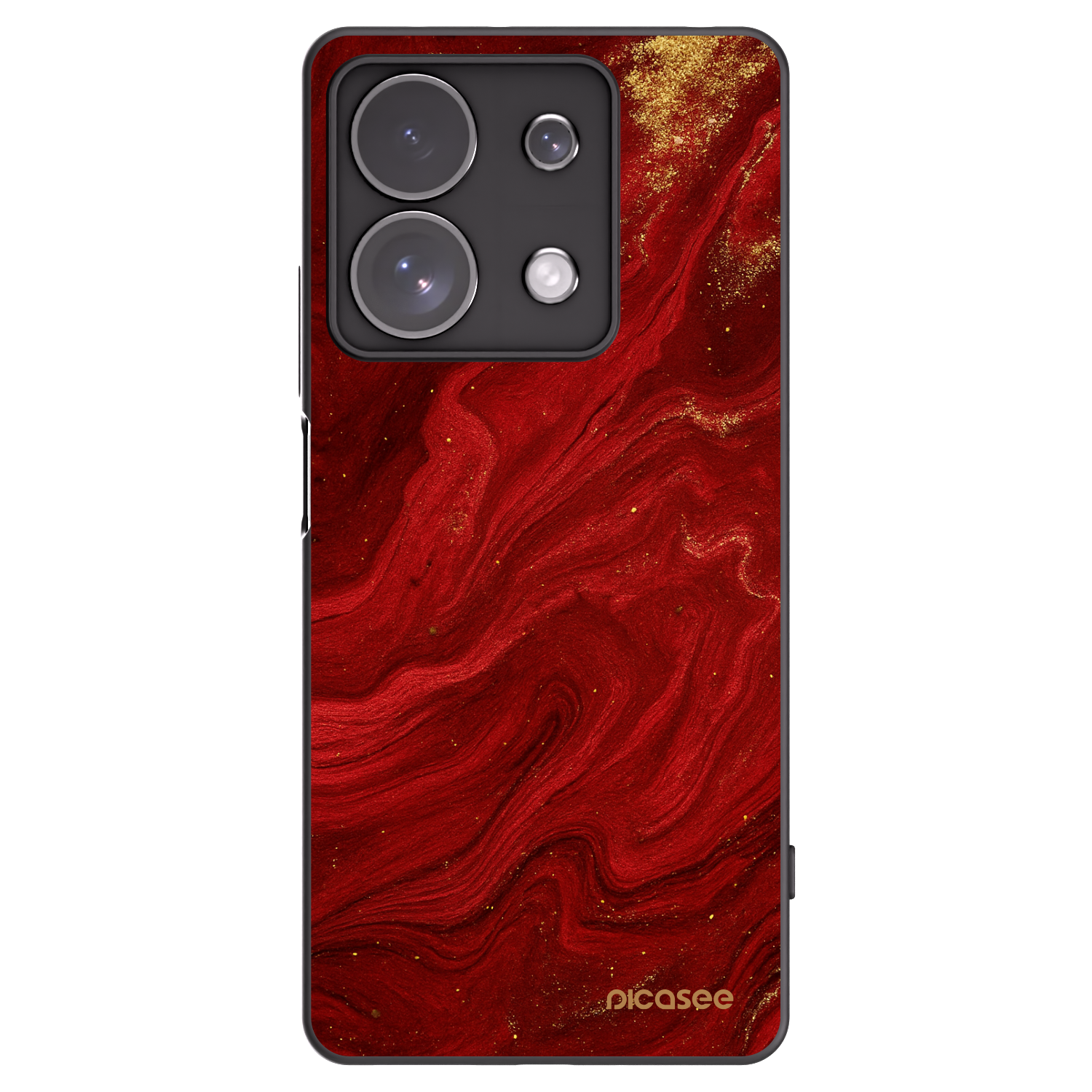 Silikónový čierny obal pre Xiaomi Redmi Note 13 Pro 4G - Red