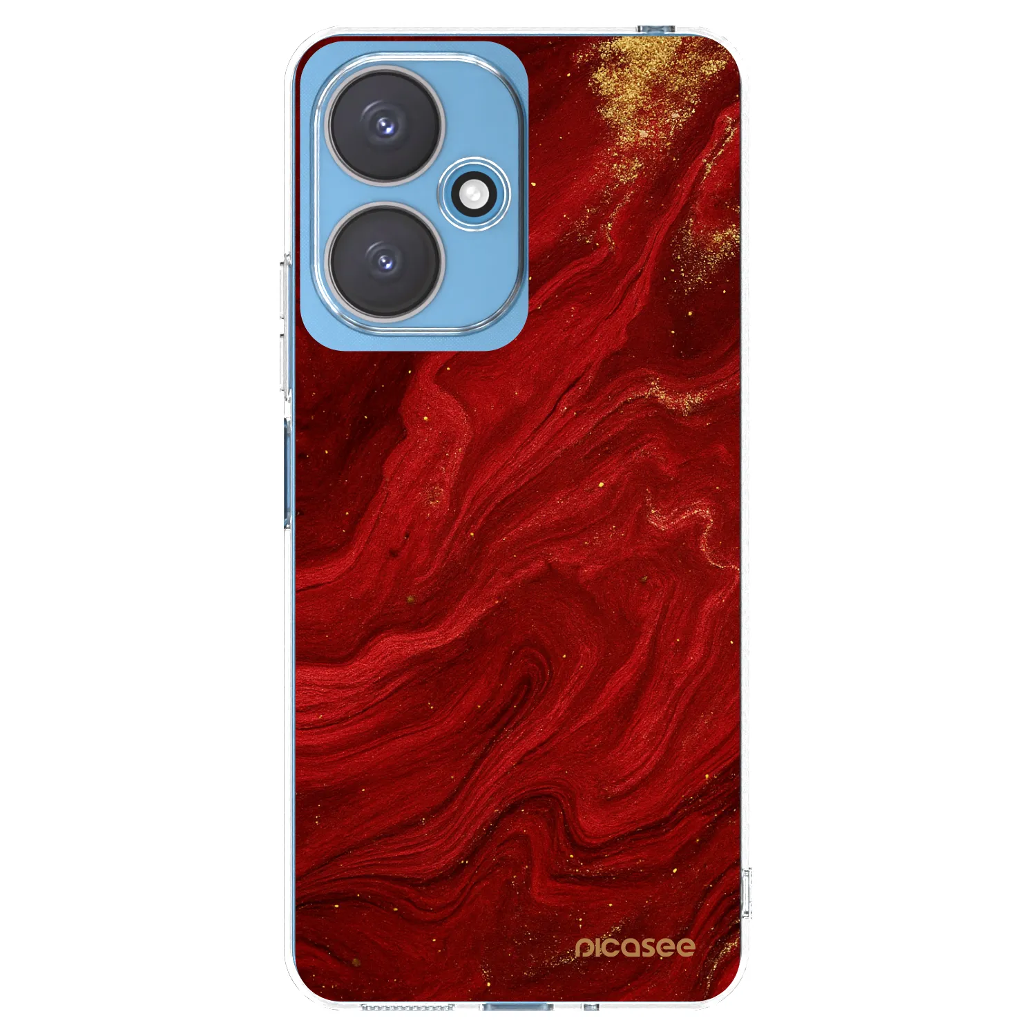 Picasee silikónový prehľadný obal pre Xiaomi Redmi 13C 5G - Red
