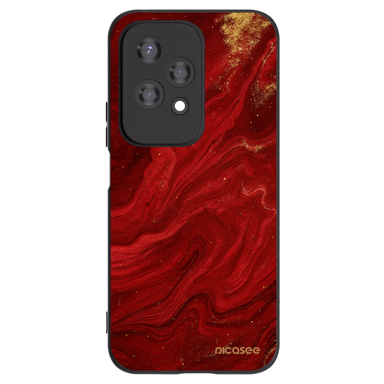 Silikónový čierny obal pre Honor 200 Lite - Red