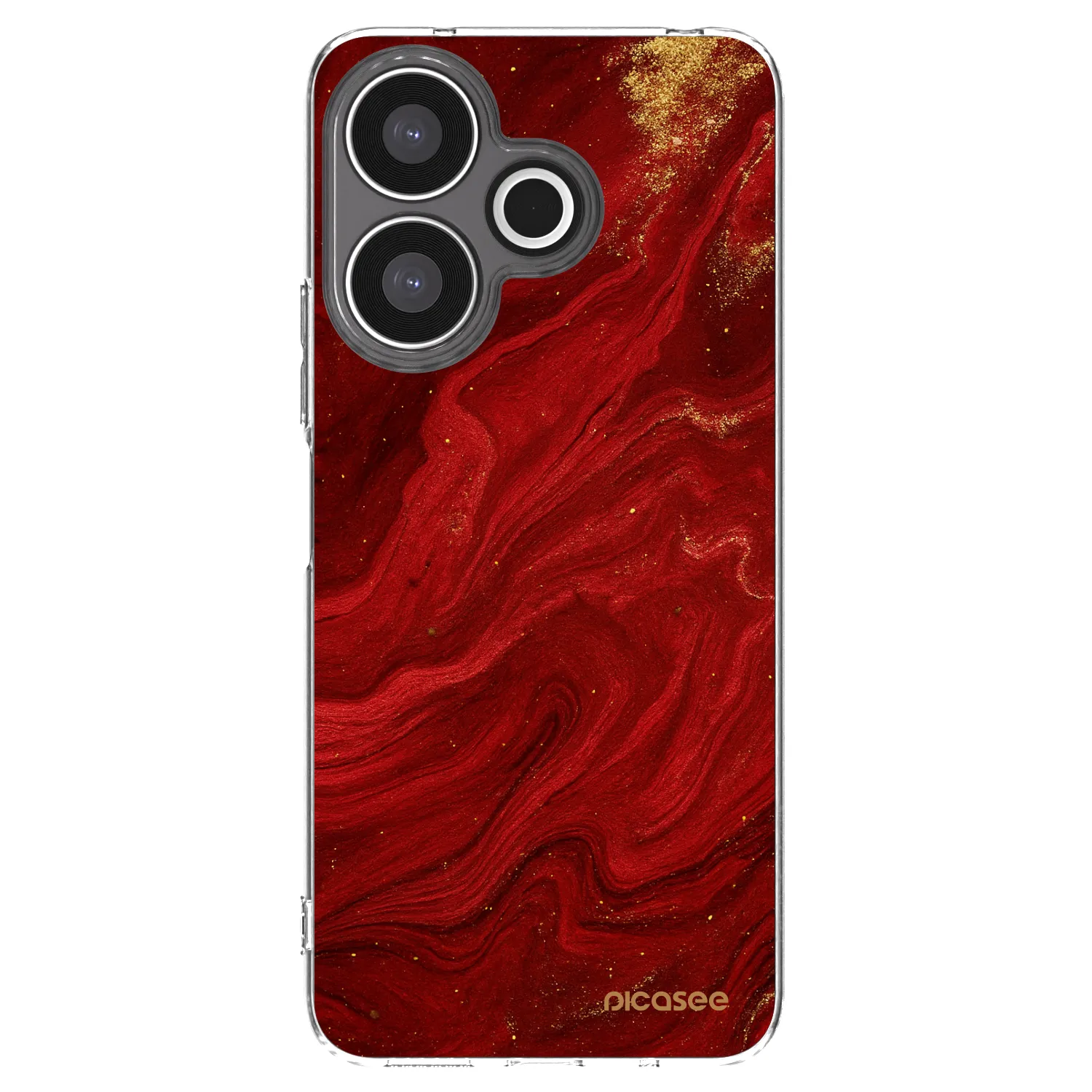 Silikónový prehľadný obal pre Xiaomi Redmi 13 4G - Red